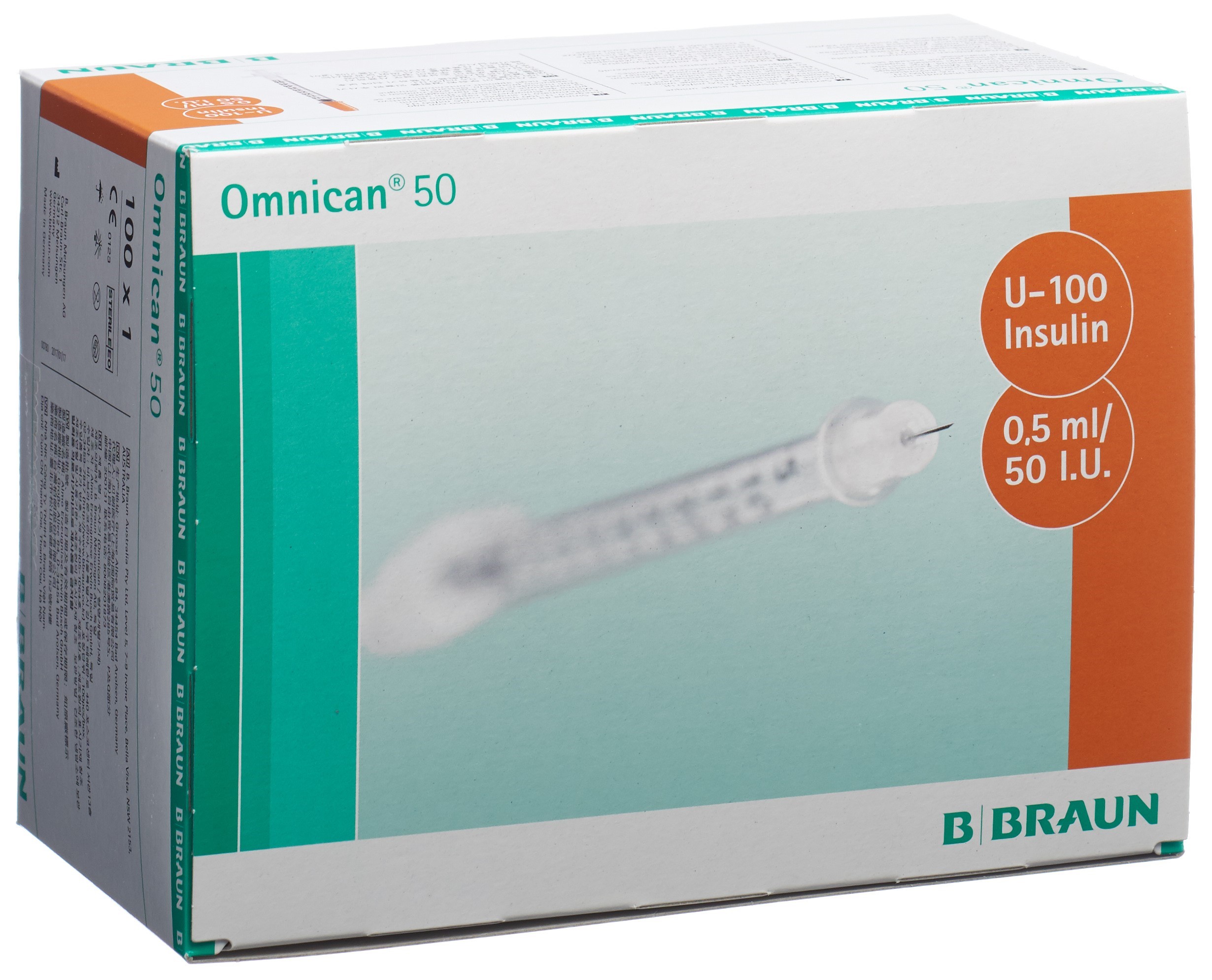 Omnican Insulin 50 0.5ml 0.3x8mm G30 einzel