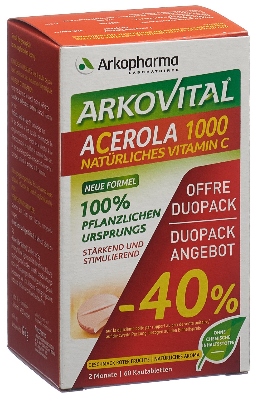 Arkovital Acerola Arkopharma Tablette 1000 mg Duo