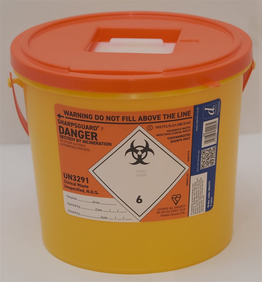 REMONDIS Sharpsafe Box 7.0l mit Deckel UN geprüft