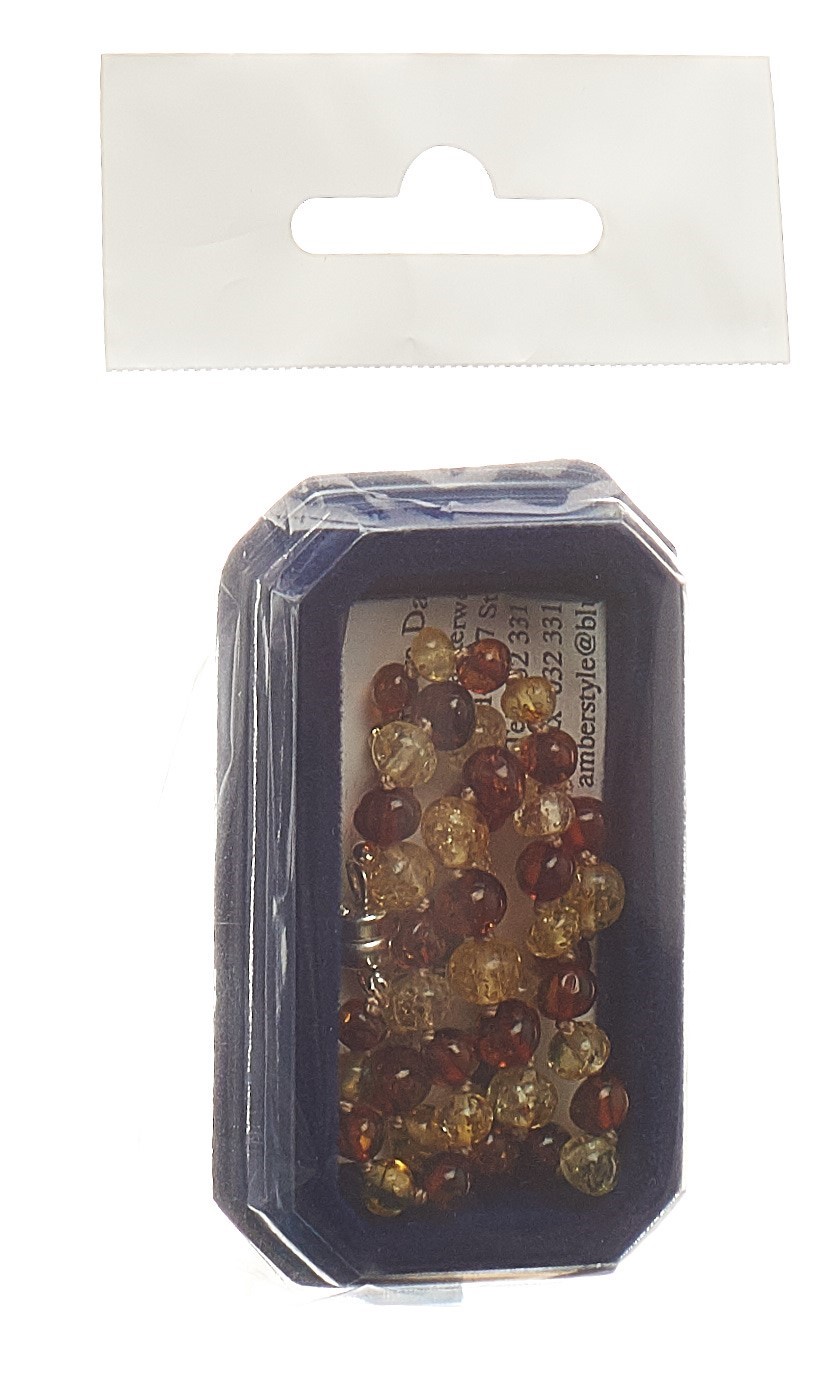 Amberstyle Bernsteinkette cognac citrin 32cm mit Magnetverschluss