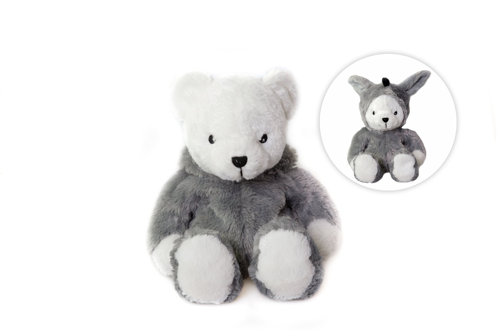 Habibi Plush Donkey Bear mit Kapuze