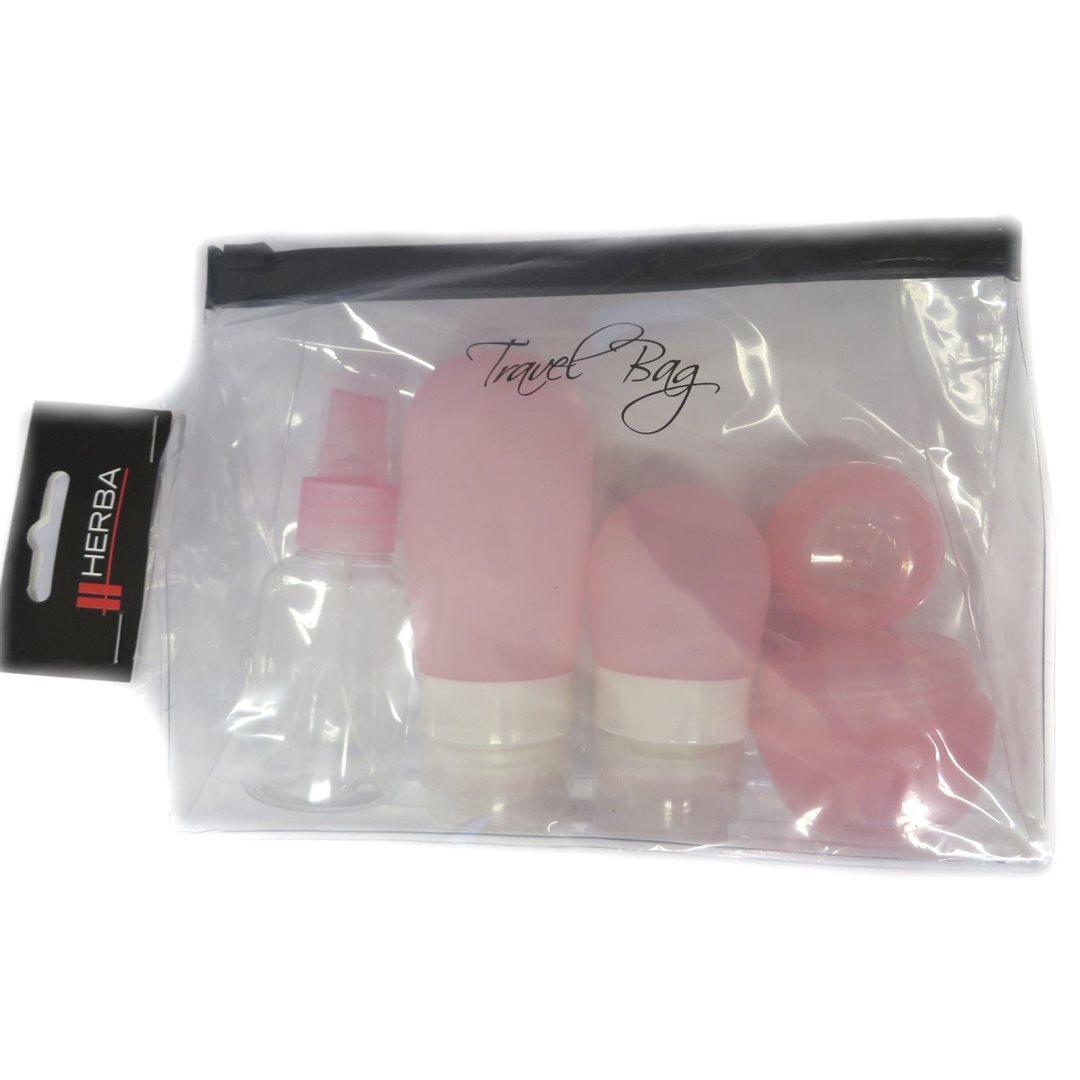 Herba Travel Bag Reise Necessaire Set rosa mit Ritter