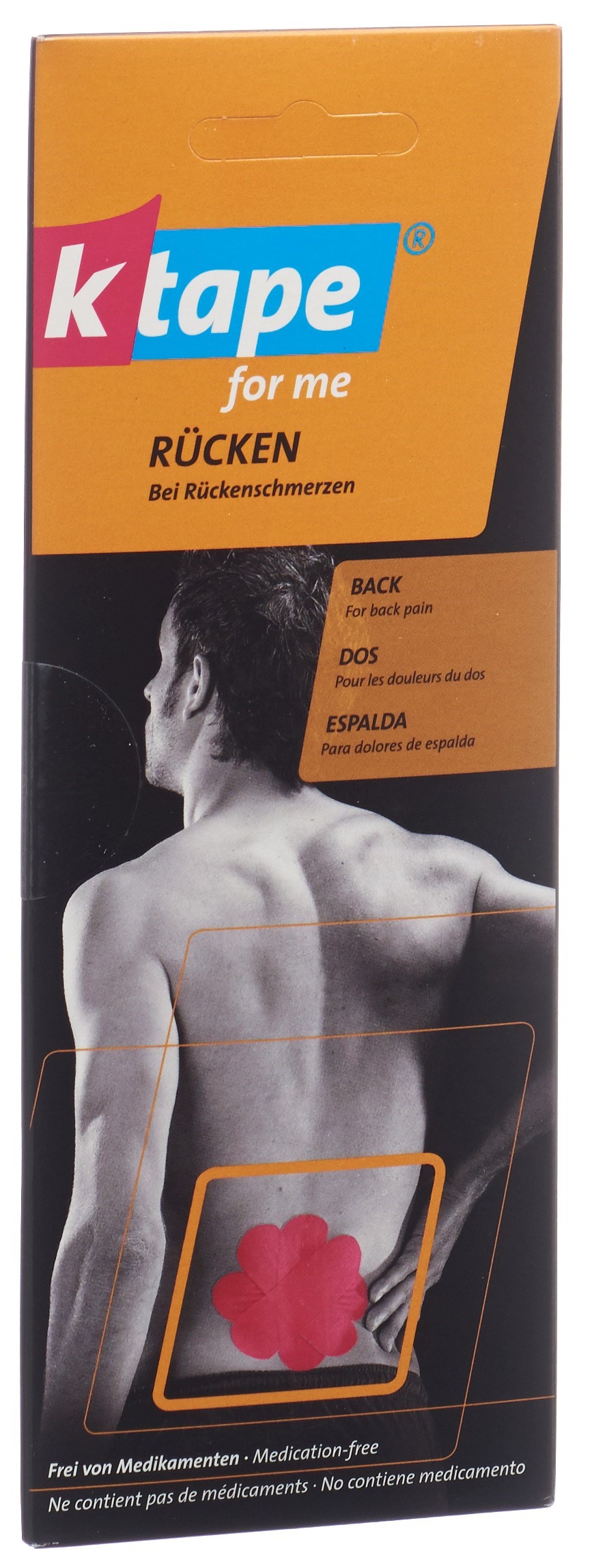 K-Tape for me Rücen für eine Anwendung