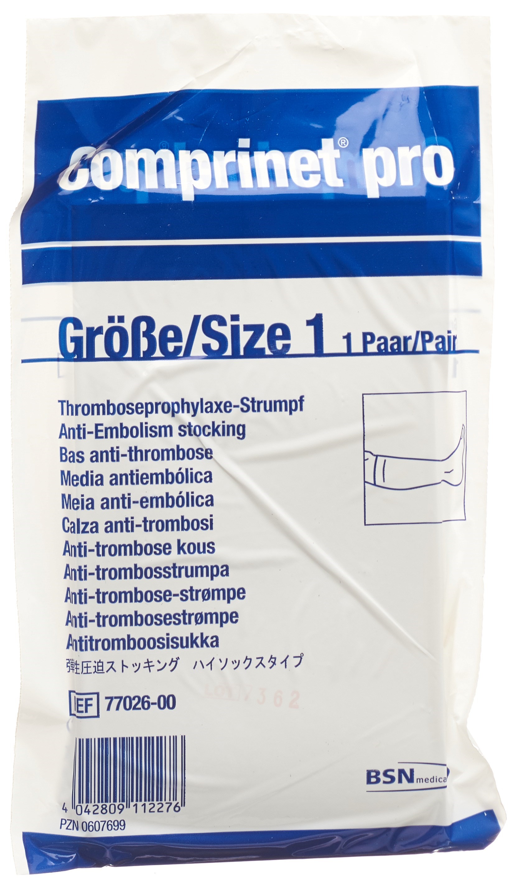 Comprinet Pro Thrombo A-D Gr1 23-30cm weiss
