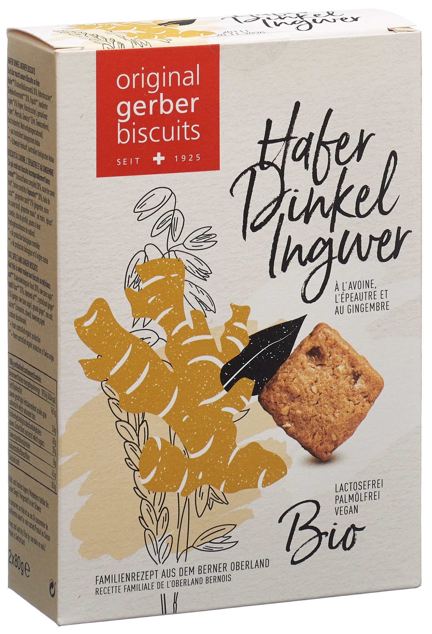 original gerber biscuits Hafer Dinkel Ingwer Bio