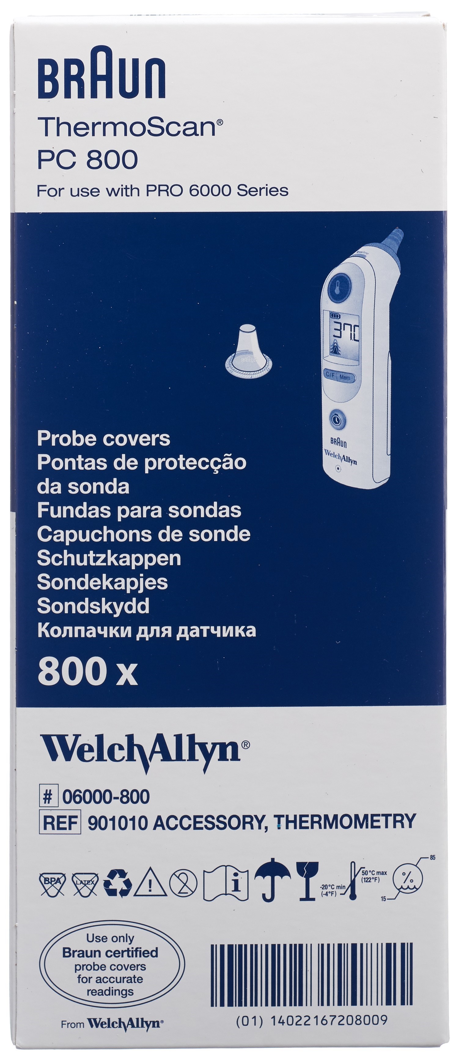 Welch Allyn Braun ThermoScan PRO 6000 Schutzhüllen