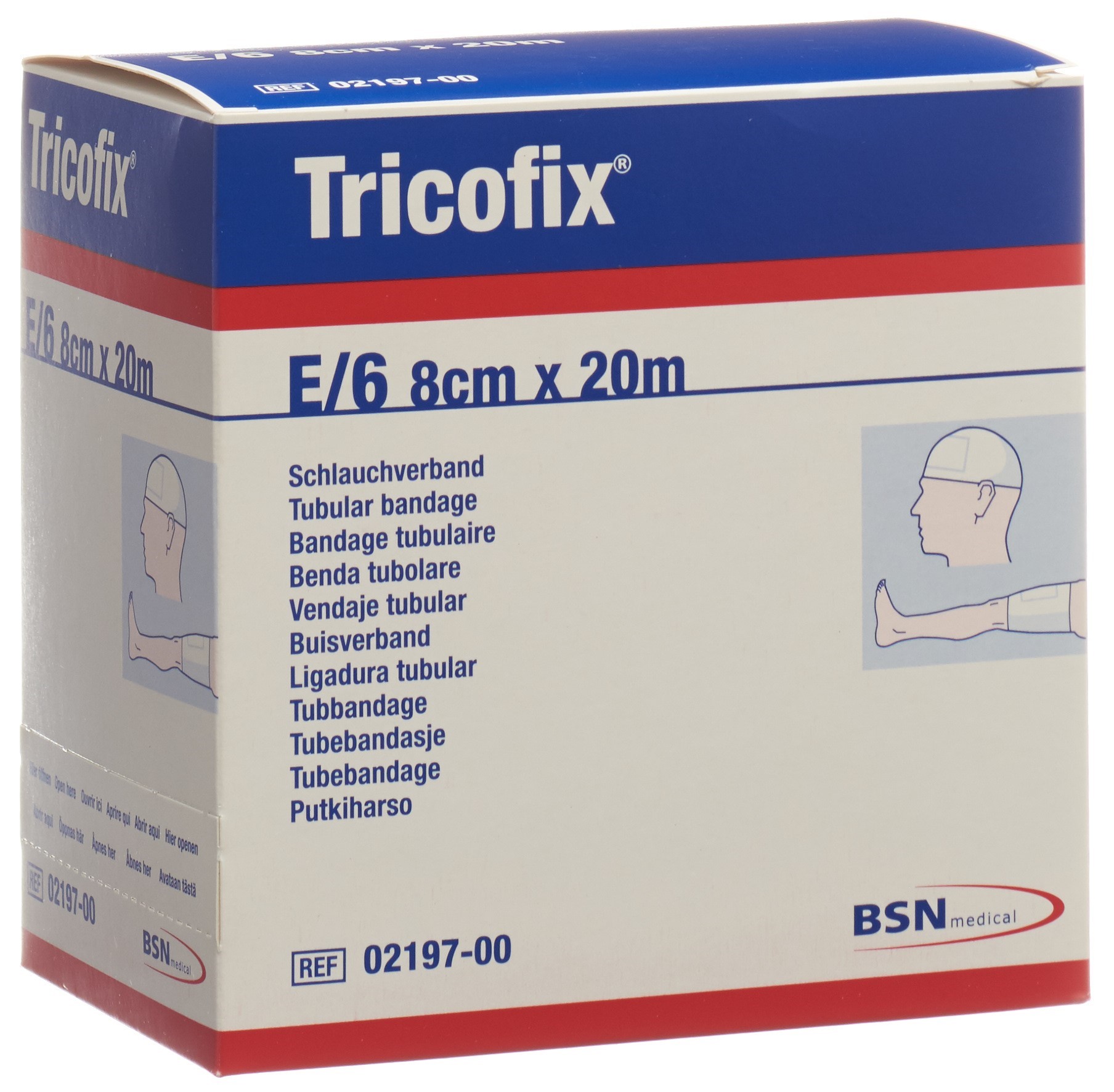 Tricofix Schlauchverband GrE 6-8cm/20m