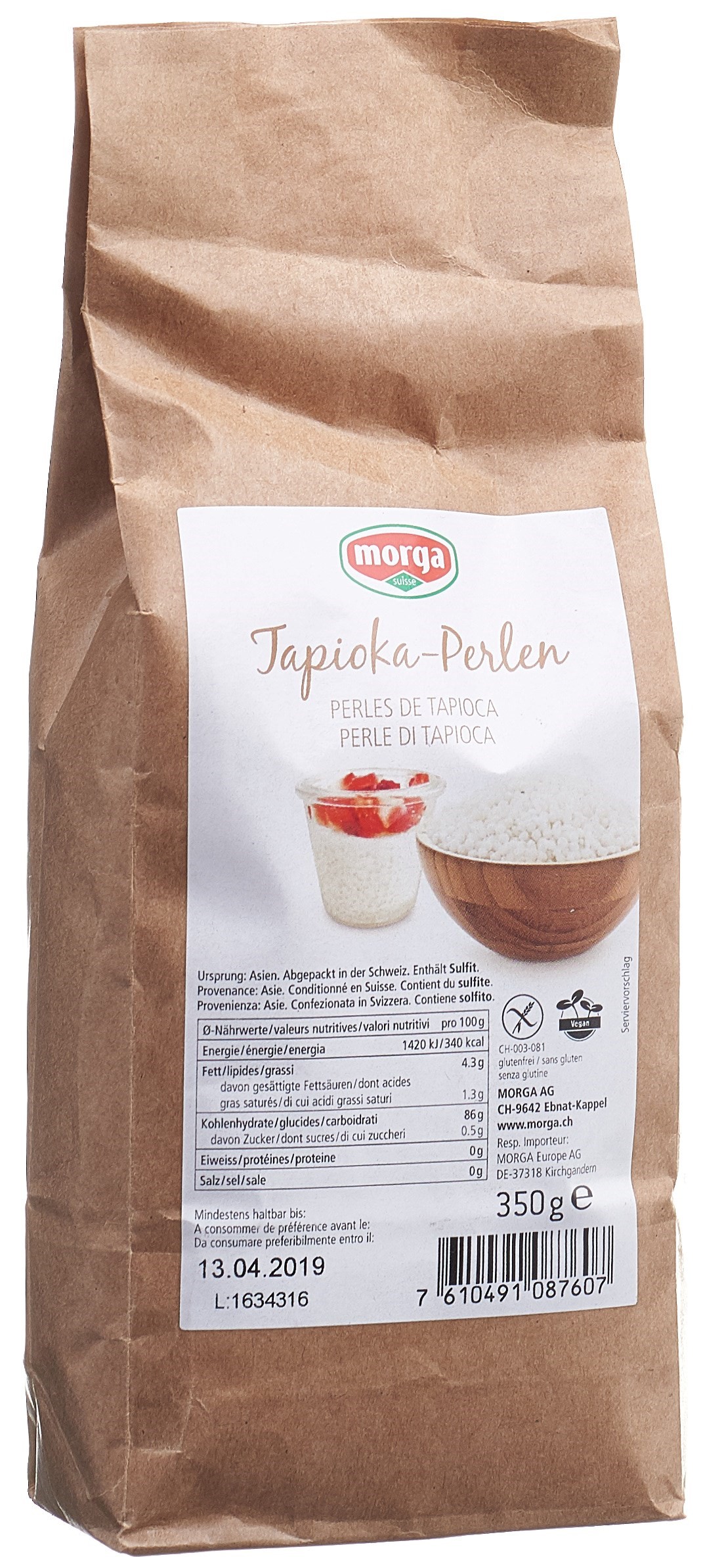 morga Tapioka-Perlen glutenfrei