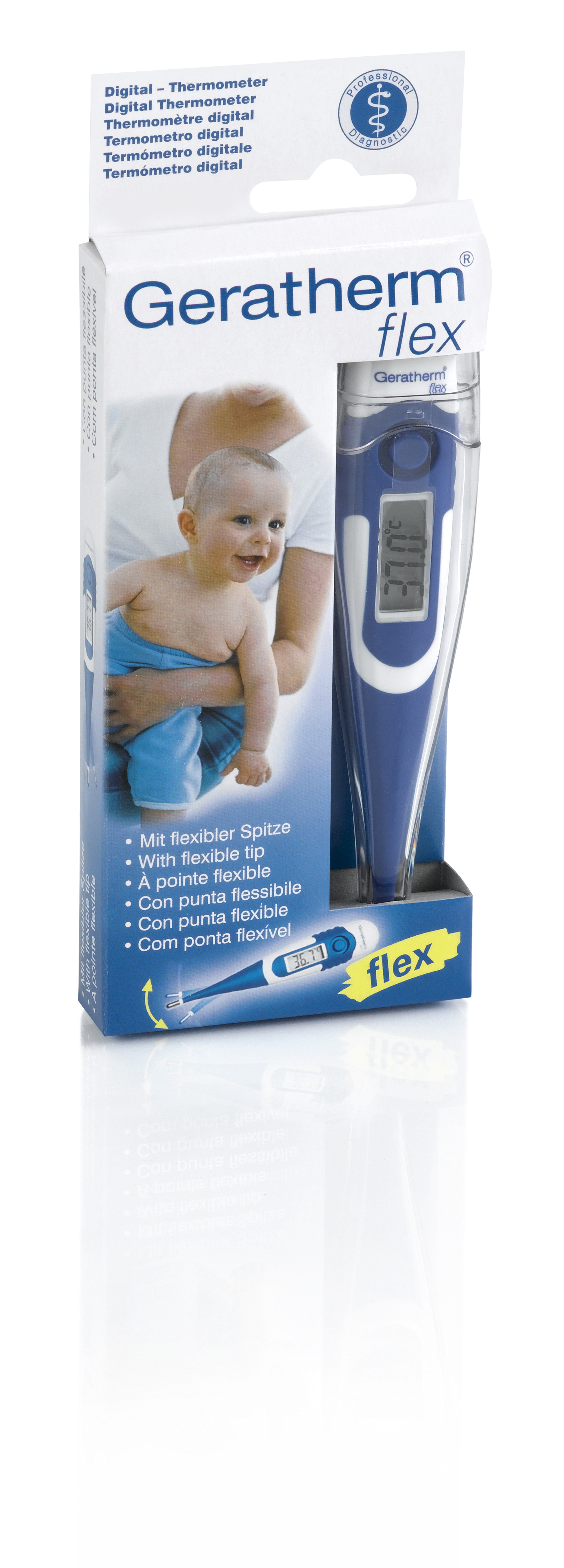 Geratherm flex Fieberthermometer digital deutsch/französisch