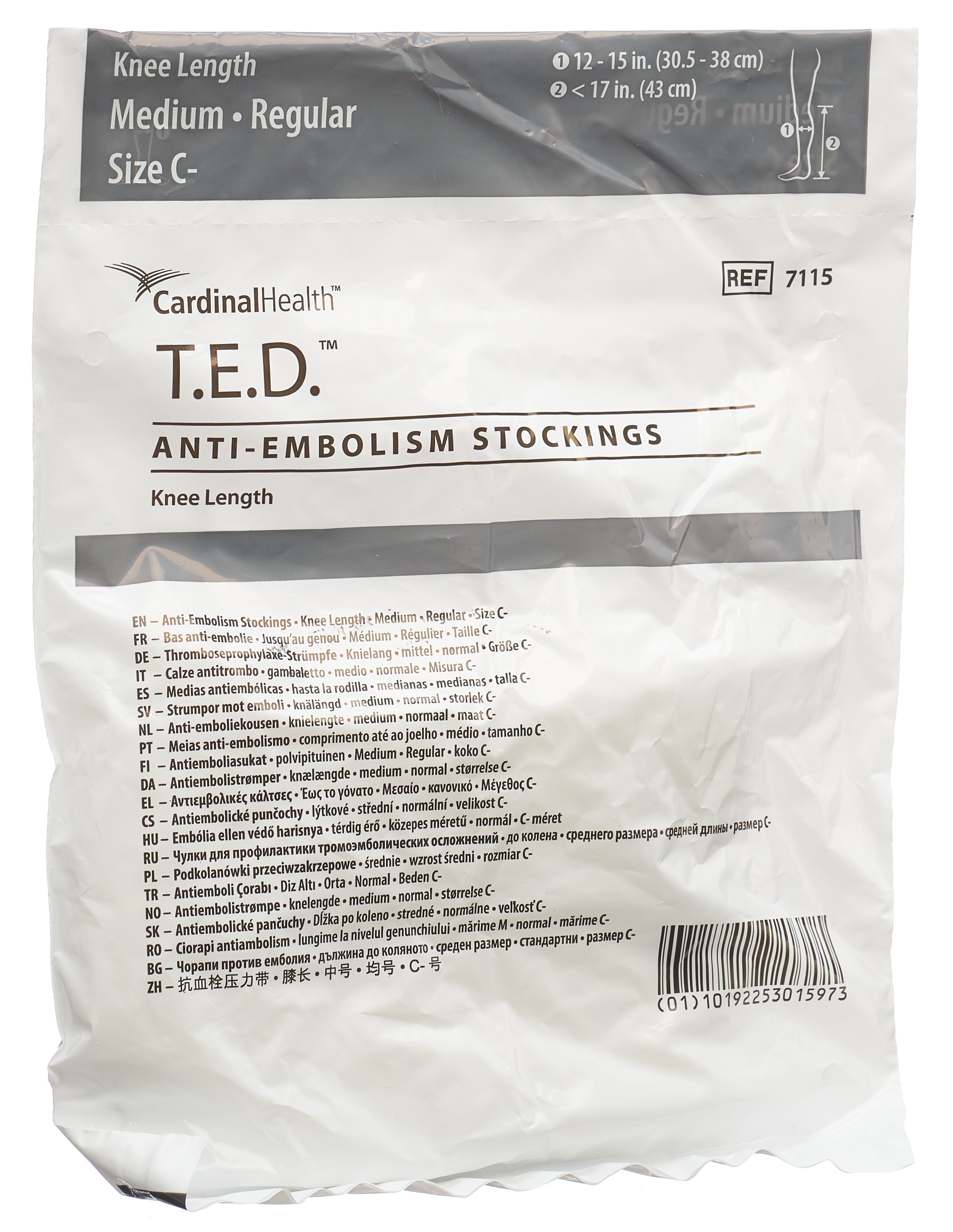 TED Kniestrumpf mittel normal weiss