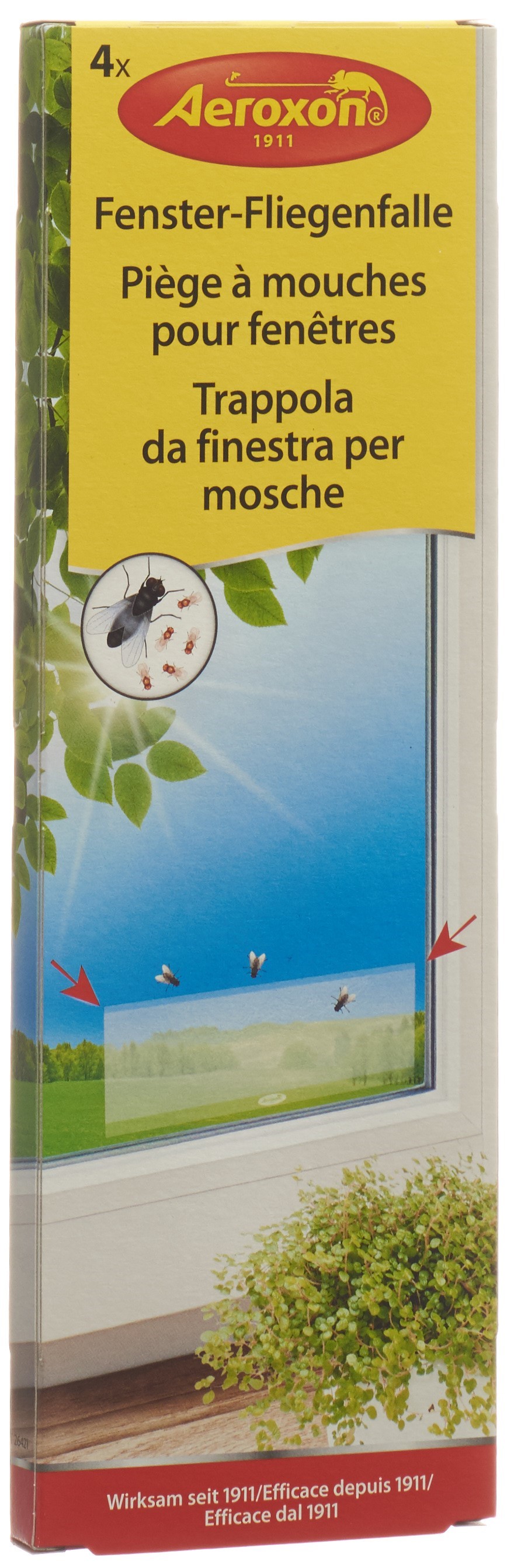 Aeroxon Fenster-Fliegenfallen transparent