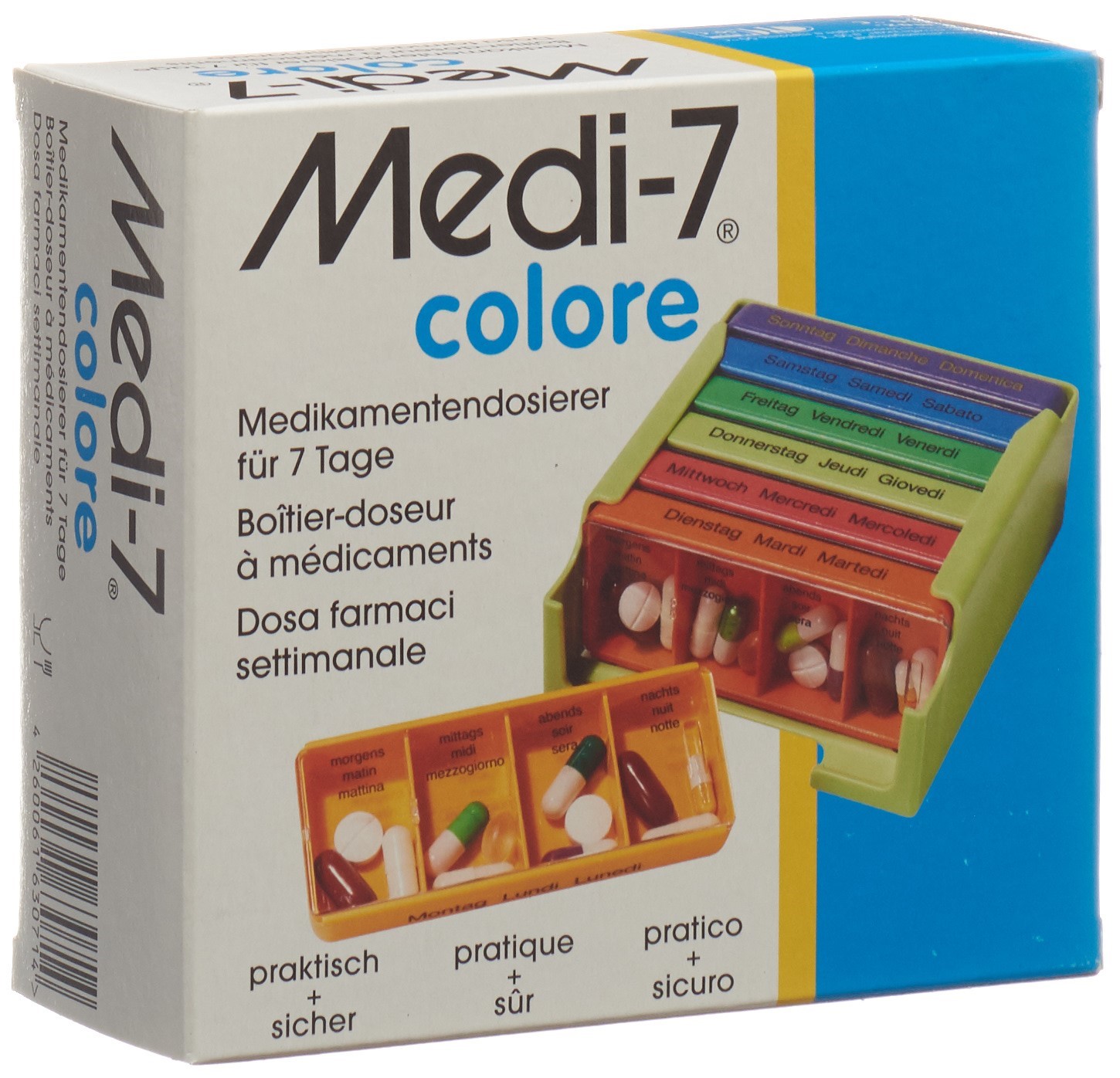 Medi-7 kamentendosierer Tage deutsch/französisch/italienisch colore