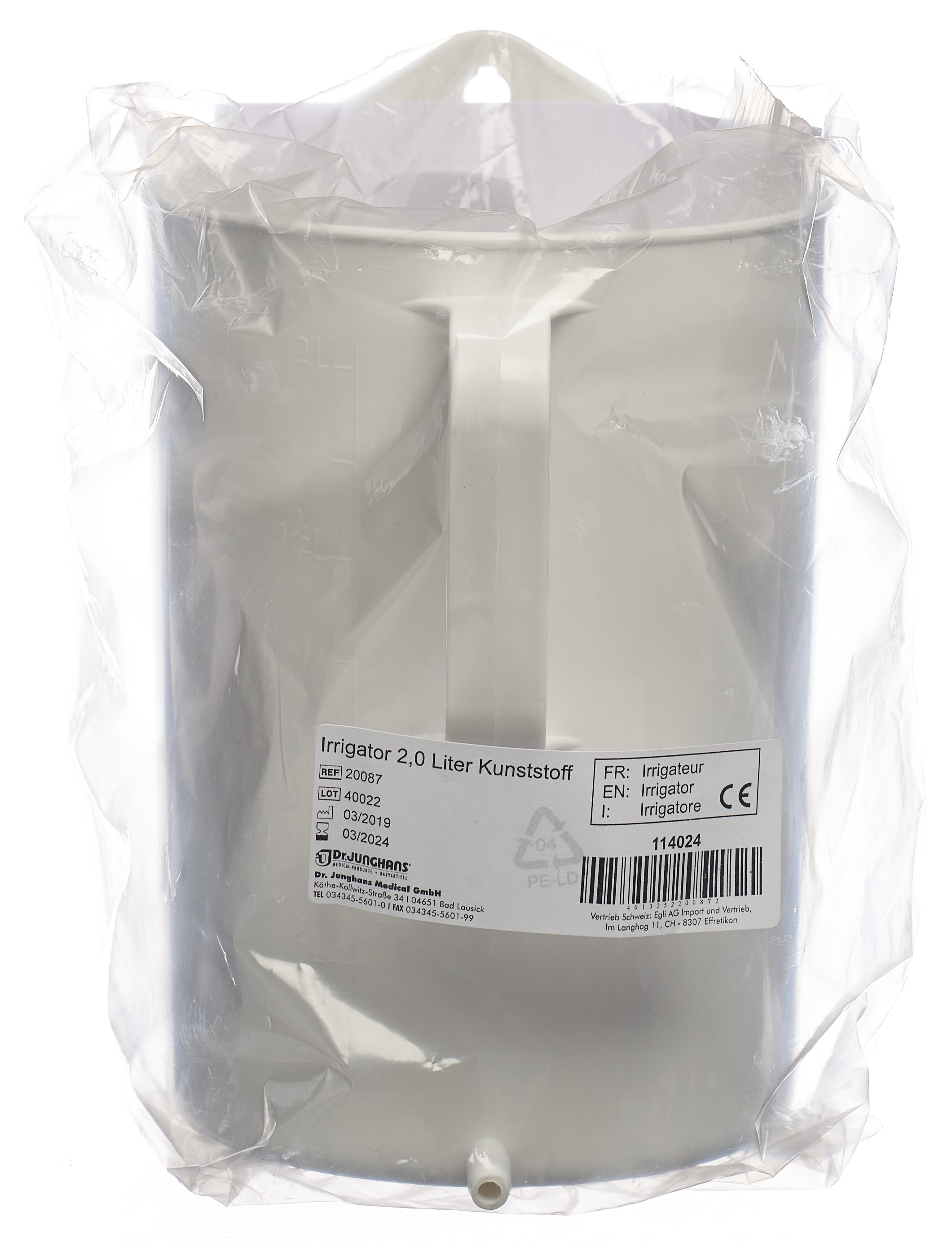 Dr. Junghans Irrigator 2l Vinyl komplett mit Griff