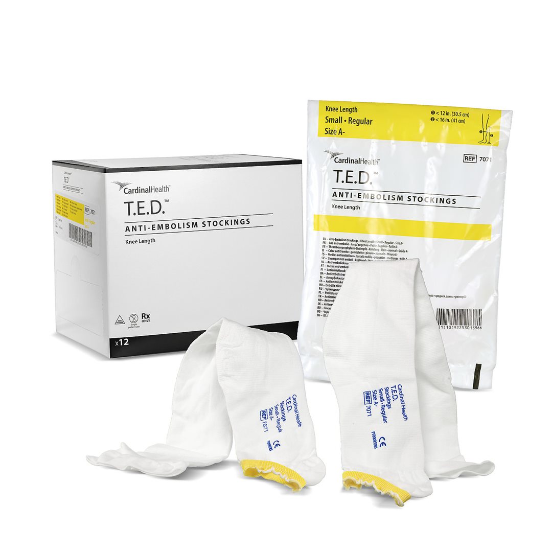TED Kniestrumpf extra gross normal weiss