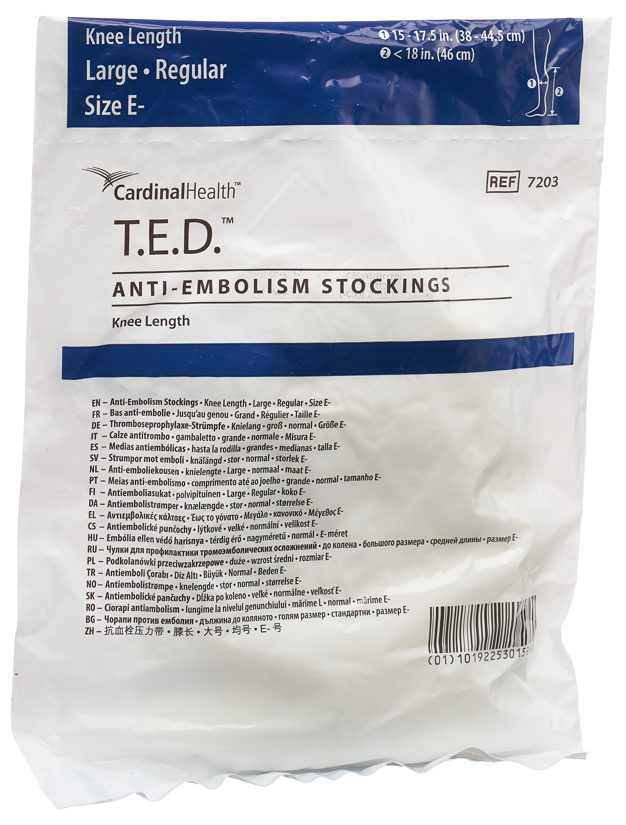 TED Kniestrumpf gross normal weiss