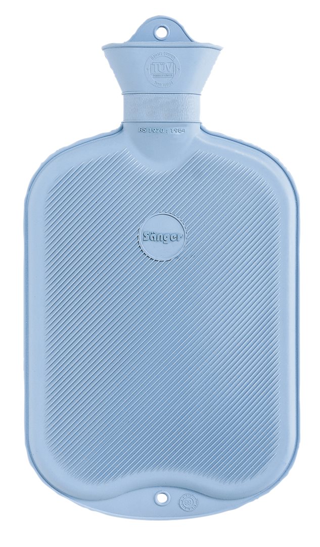 Sänger Wärmflasche 2l Lamelle 1seitig hellblau