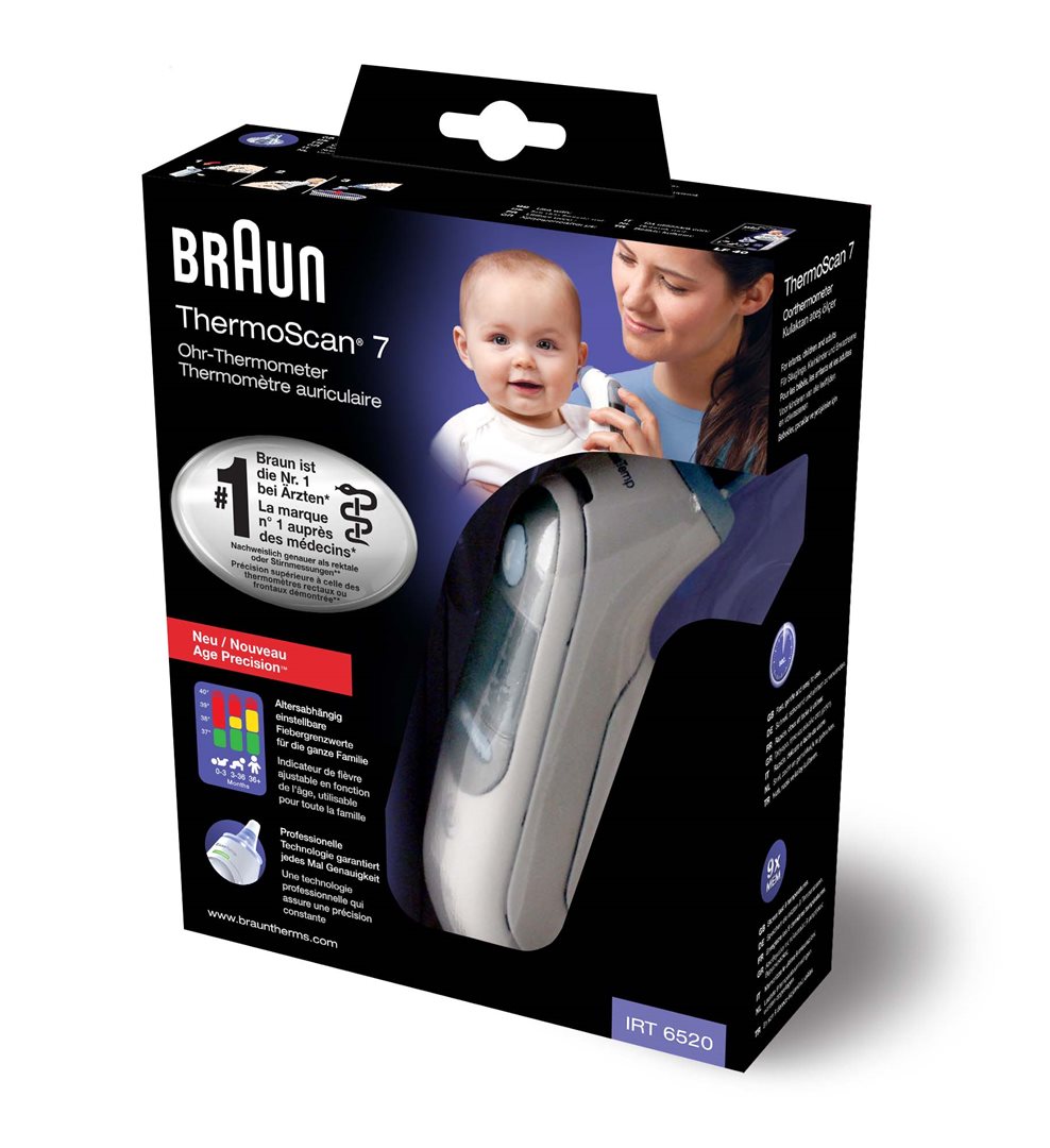 Braun Thermoscan 7 Ohr-Thermometer IRT 6520