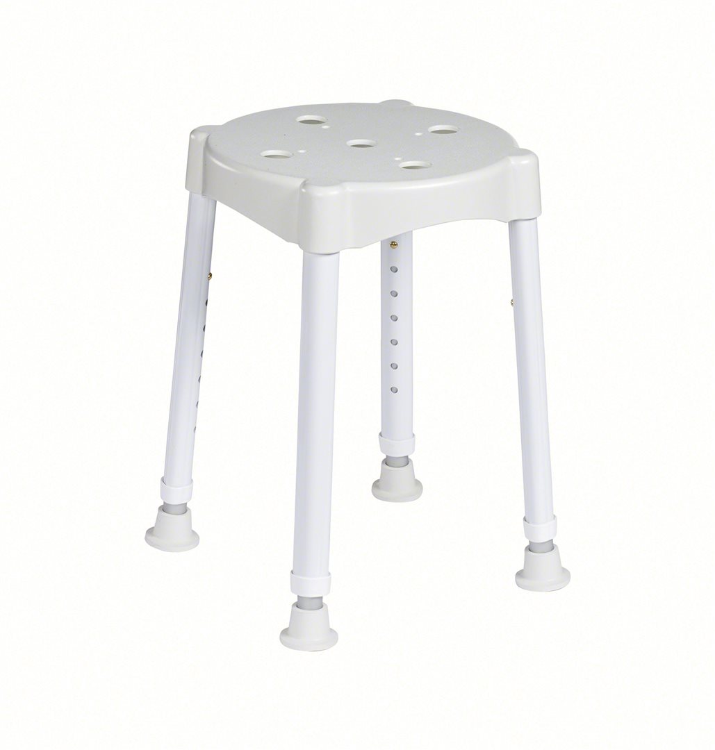 Dietz Duschhocker Redondo rund 47-64cm weiss
