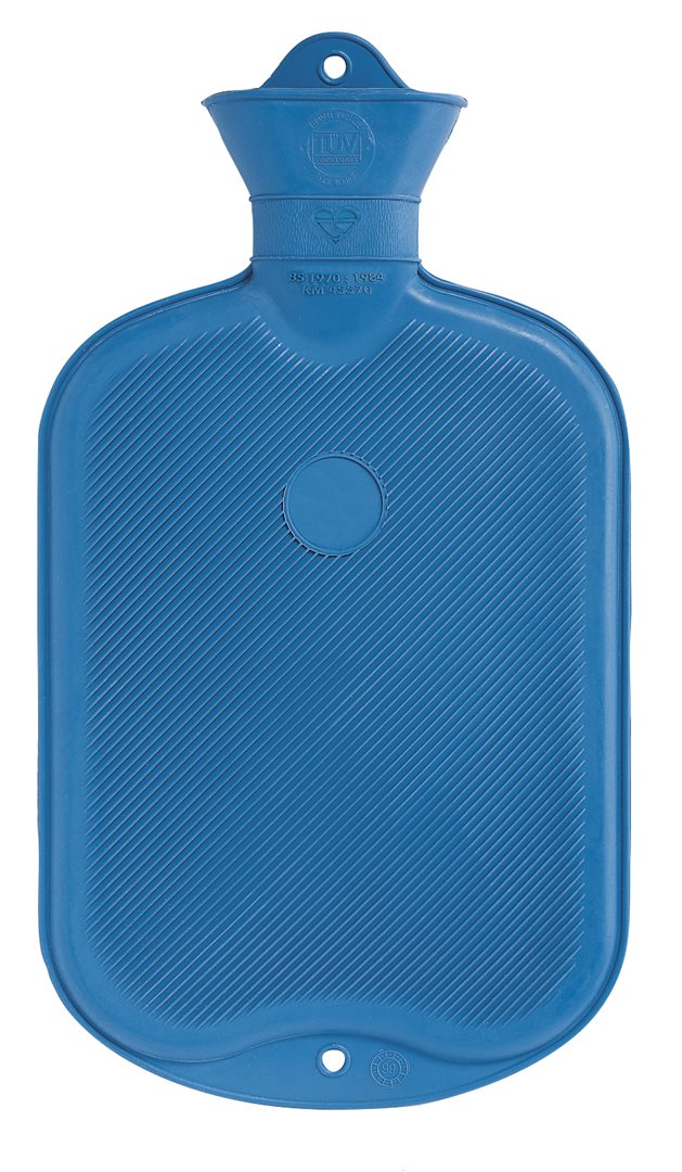 Sänger Wärmflasche 2l Lamelle 1seitig blau