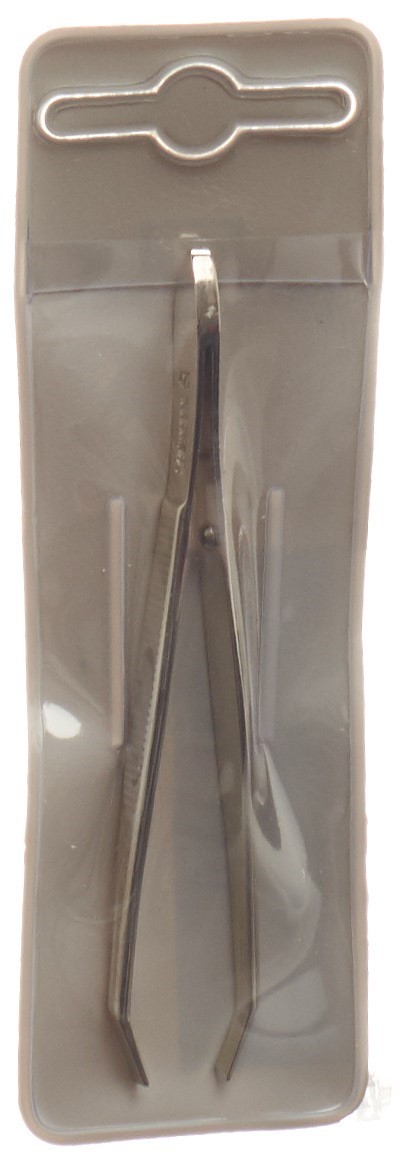 Malteser Pinzette Nickel schmal gebogen 8 cm No 10