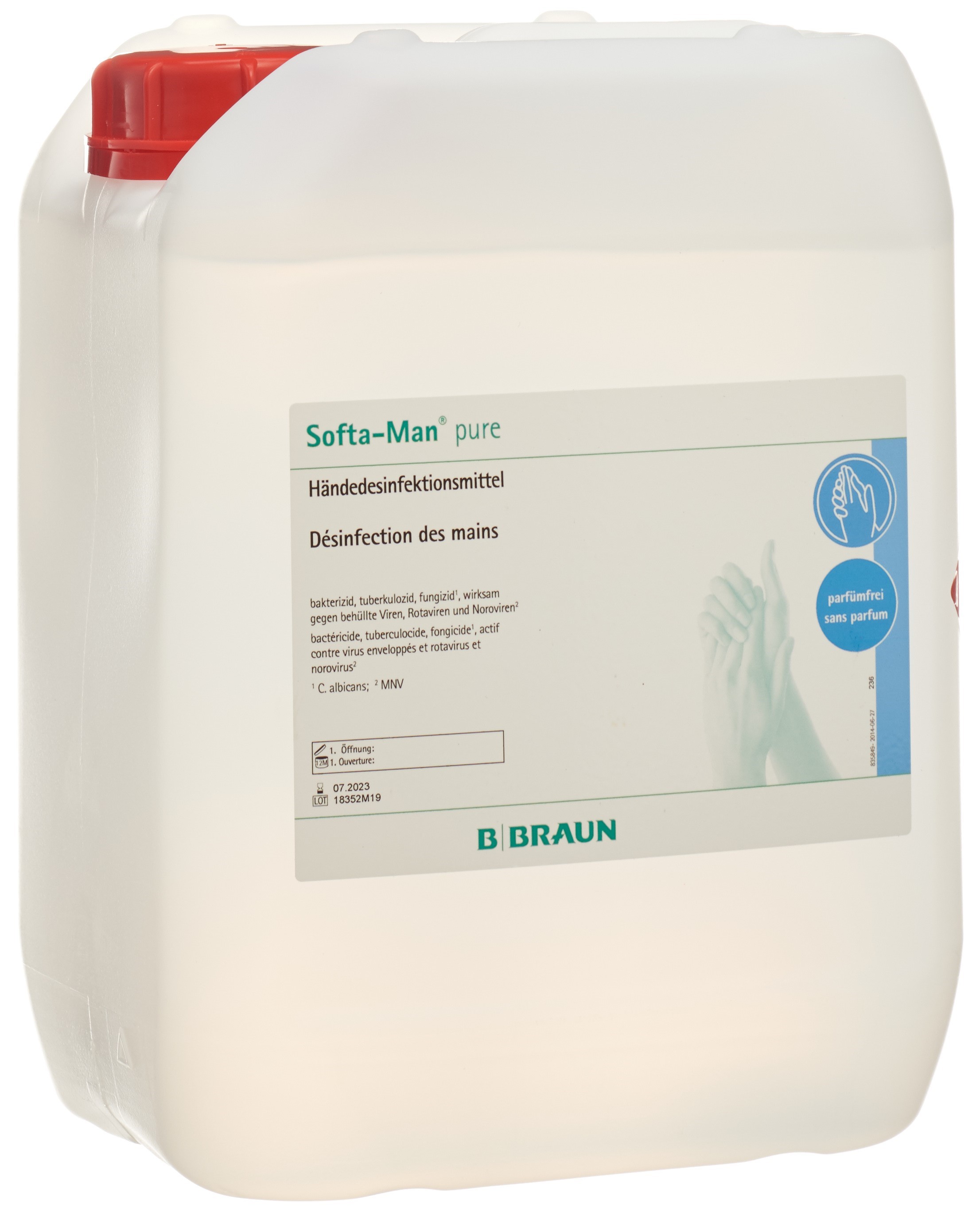 Softa-Man pure Händedesinfektion alkoholisch ohne Parfum