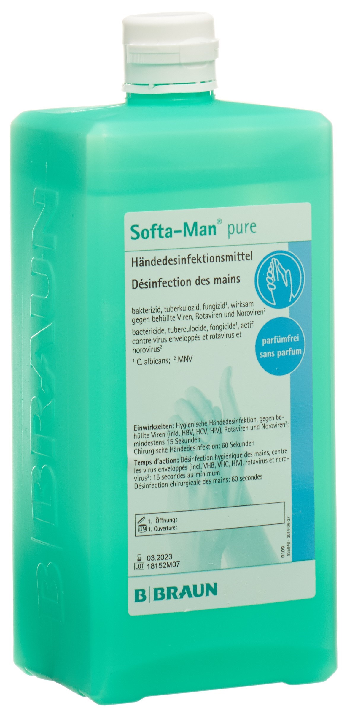 Softa-Man pure Händedesinfektion alkoholisch ohne Parfum