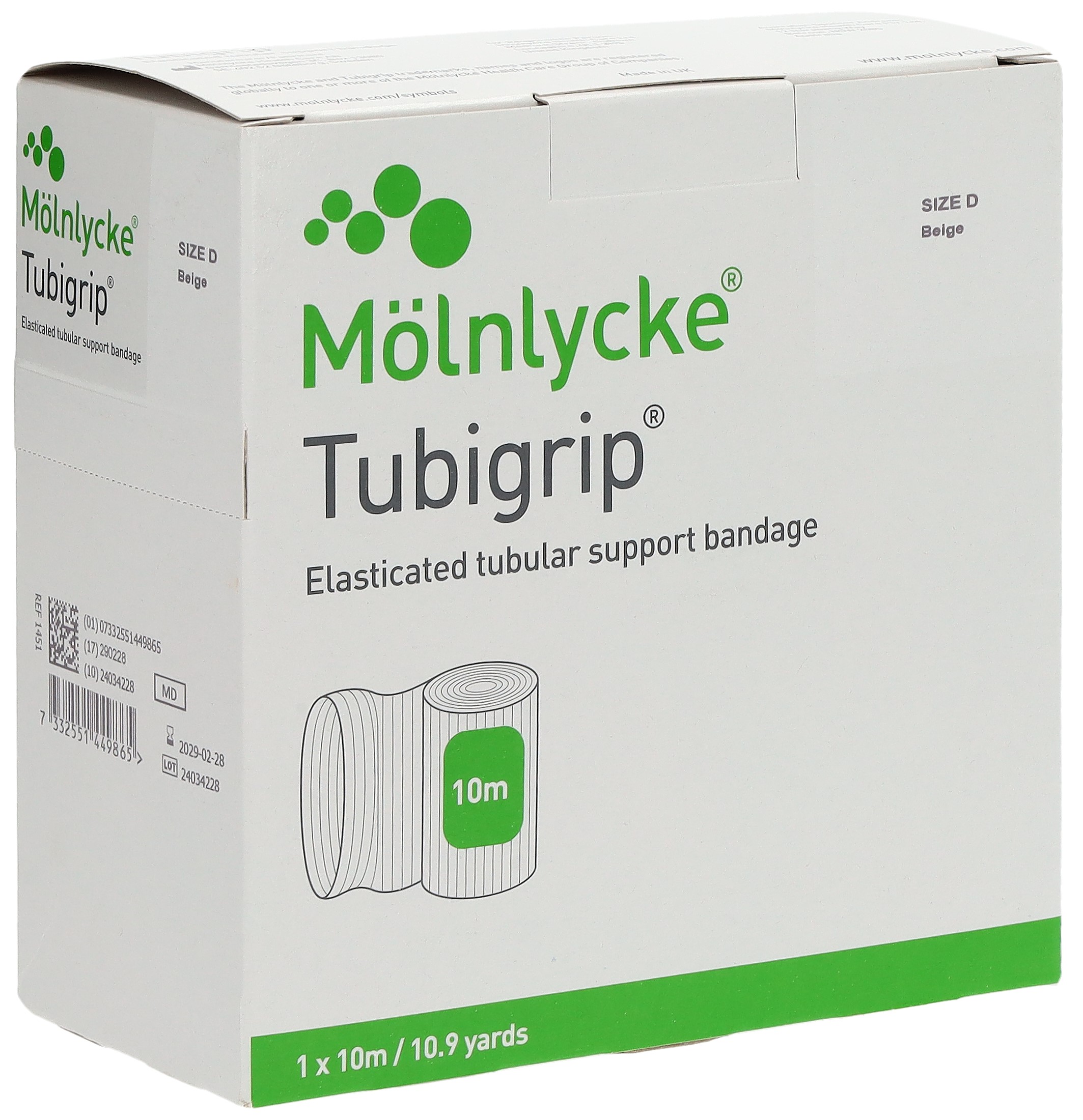 Tubigrip Schlauchbandage D 10mx7.50cm beige