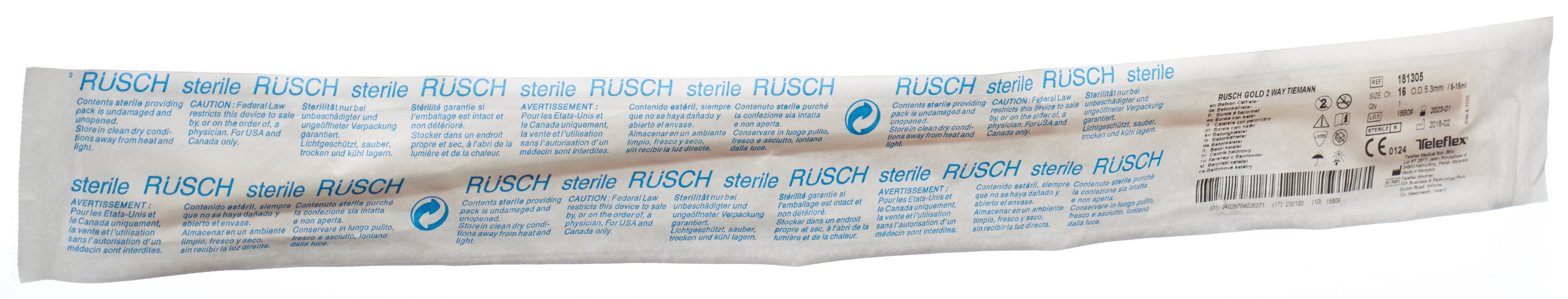 Rüsch Gold Ballonkatheter CH16 40cm 5-15ml Tiemann