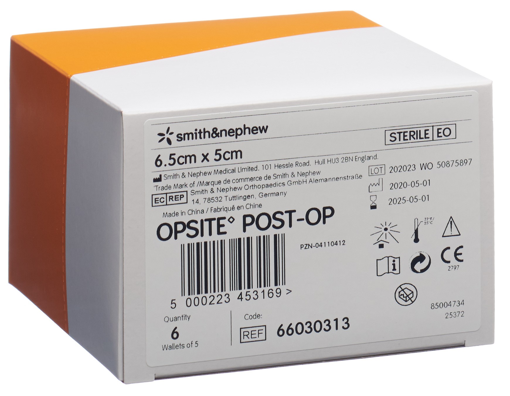 OPSITE POST OP Folienverband 6.5x5cm steril