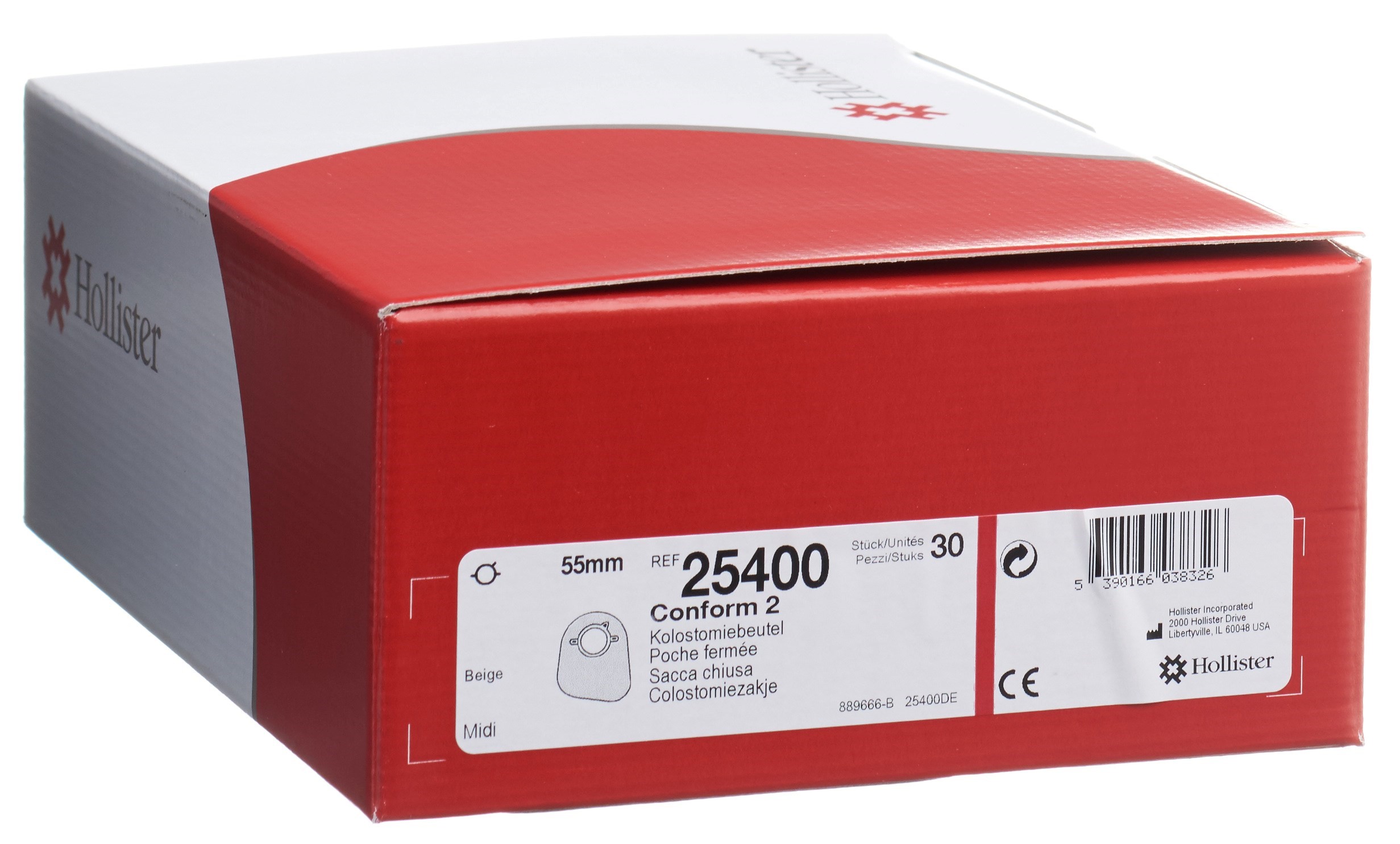 Hollister Conform 2 Colostomie Beutel -teilig 55mm hautfarbig