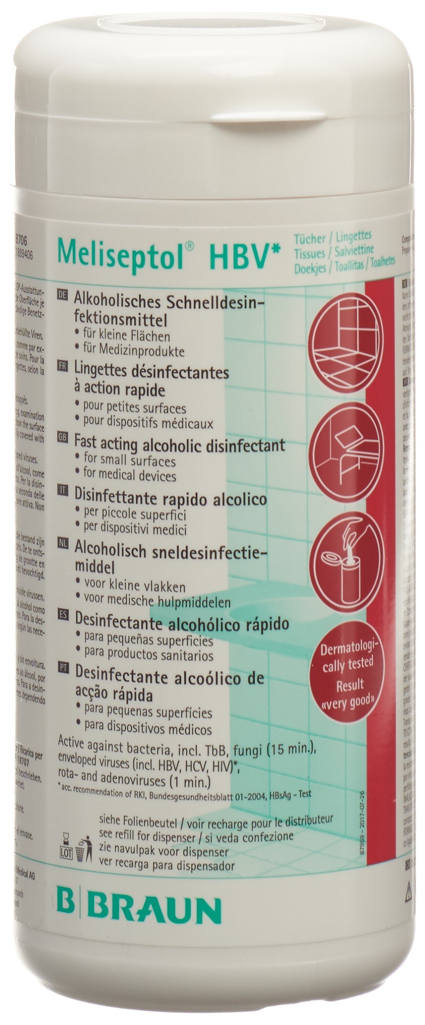 Meliseptol rapid Tücher Flächendesinfektion Spenderbox