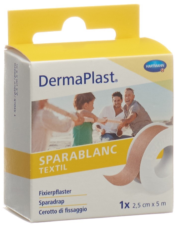 DermaPlast Sparablanc Textil 2.5cmx5m hautfarbe