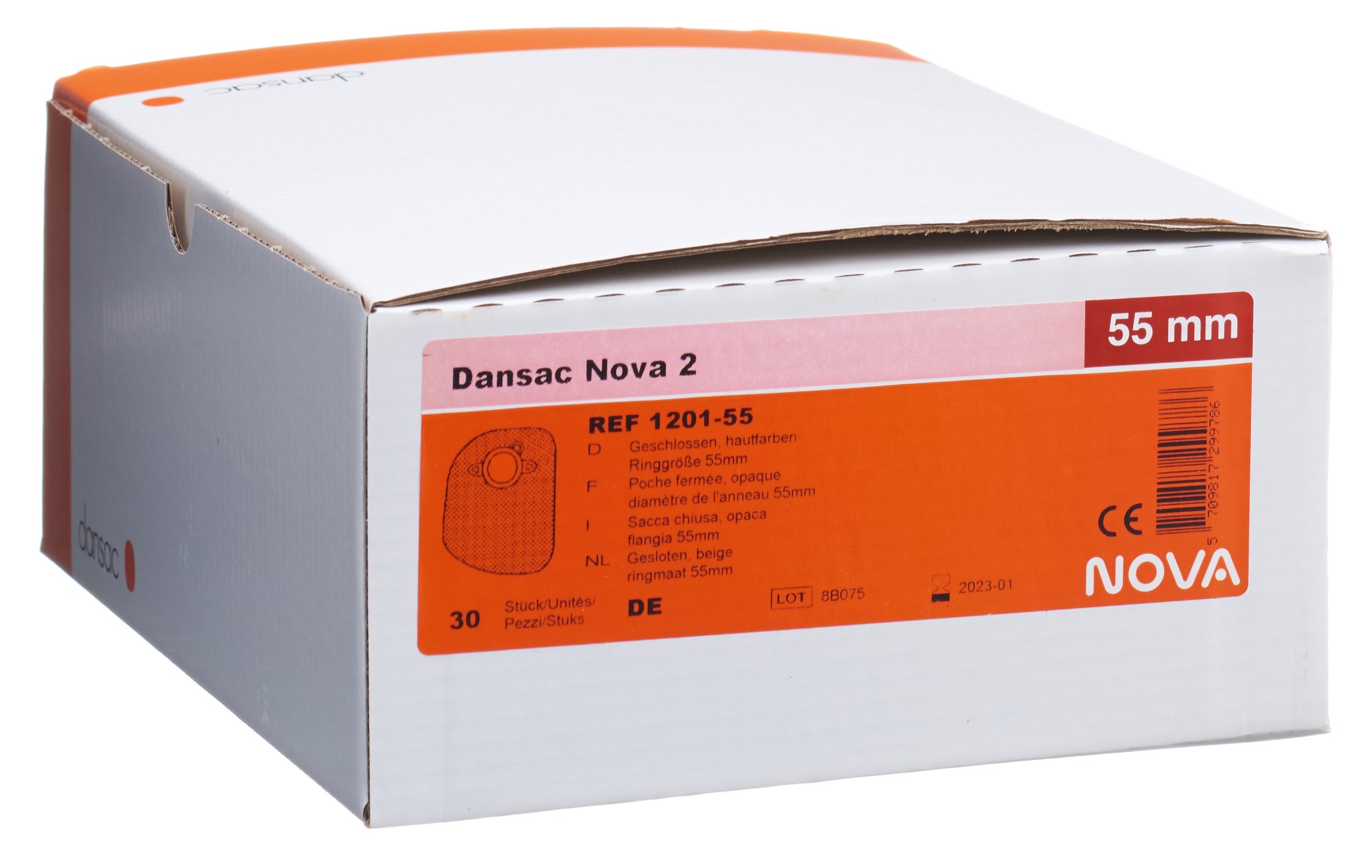 Dansac Nova 2 Colostomie 55mm opaque