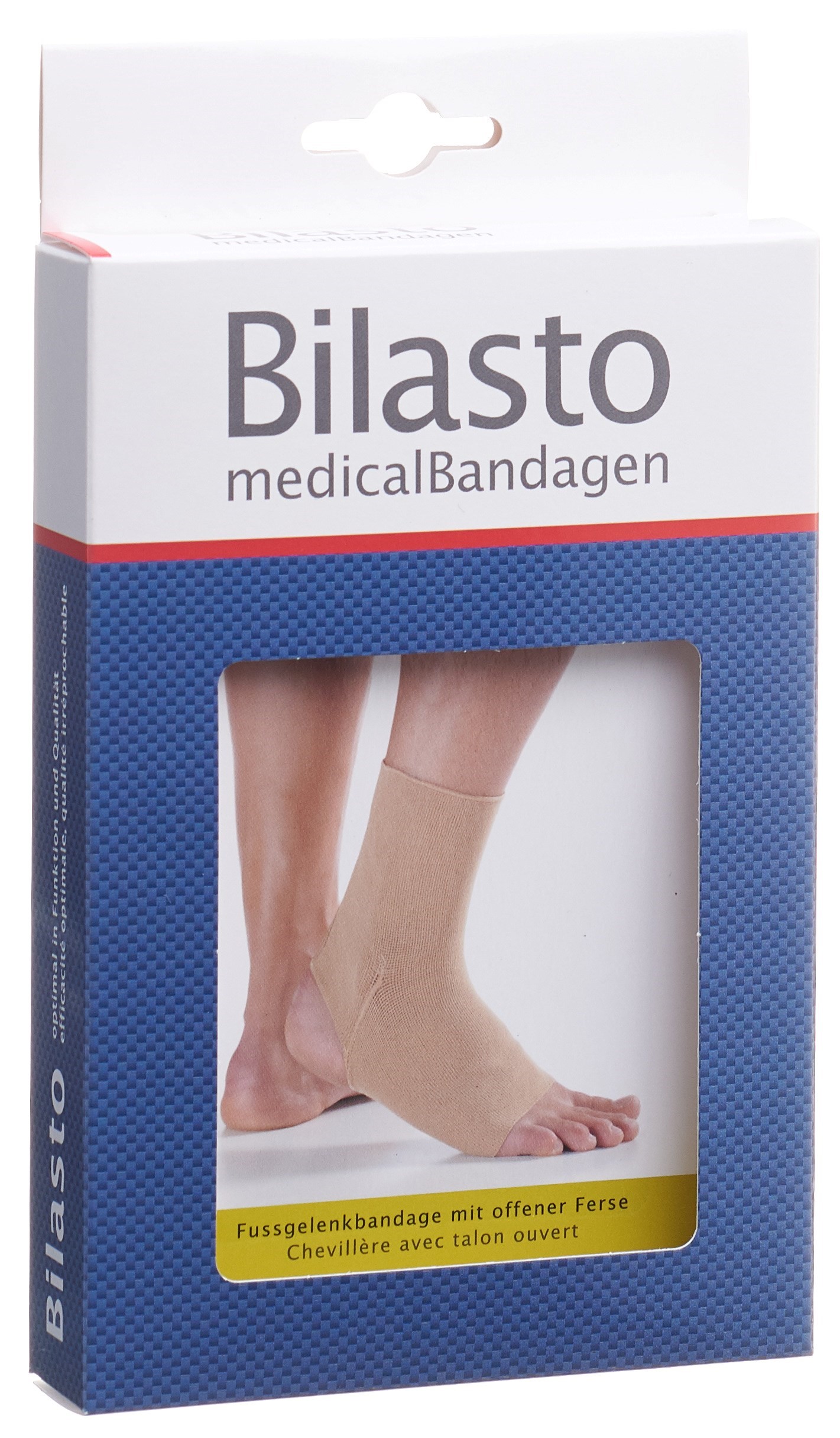 Bilasto Fussgelenkbandage M Ferse geschlossene beige