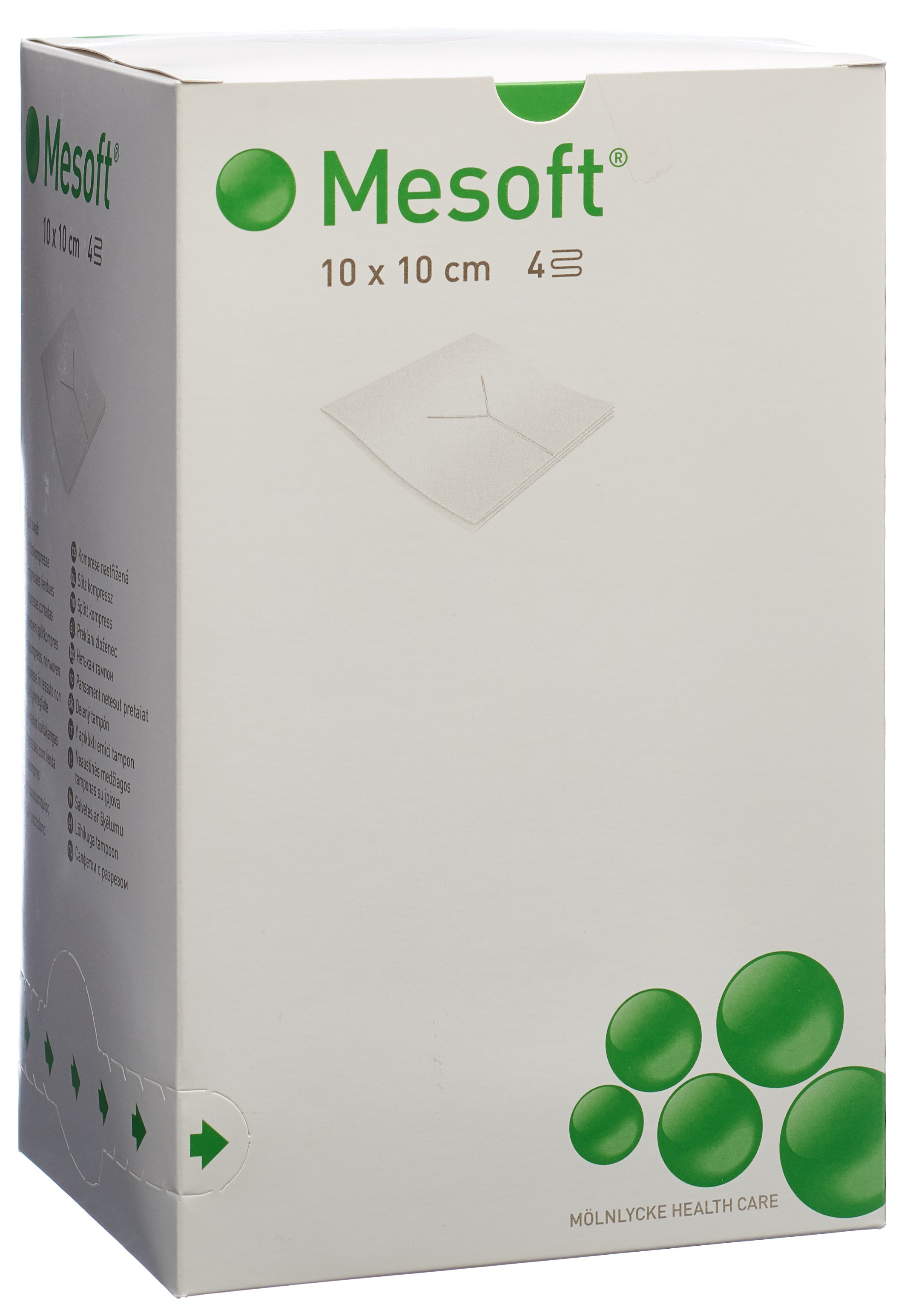 Mesoft Schlitzkompressen 10x10cm sterril