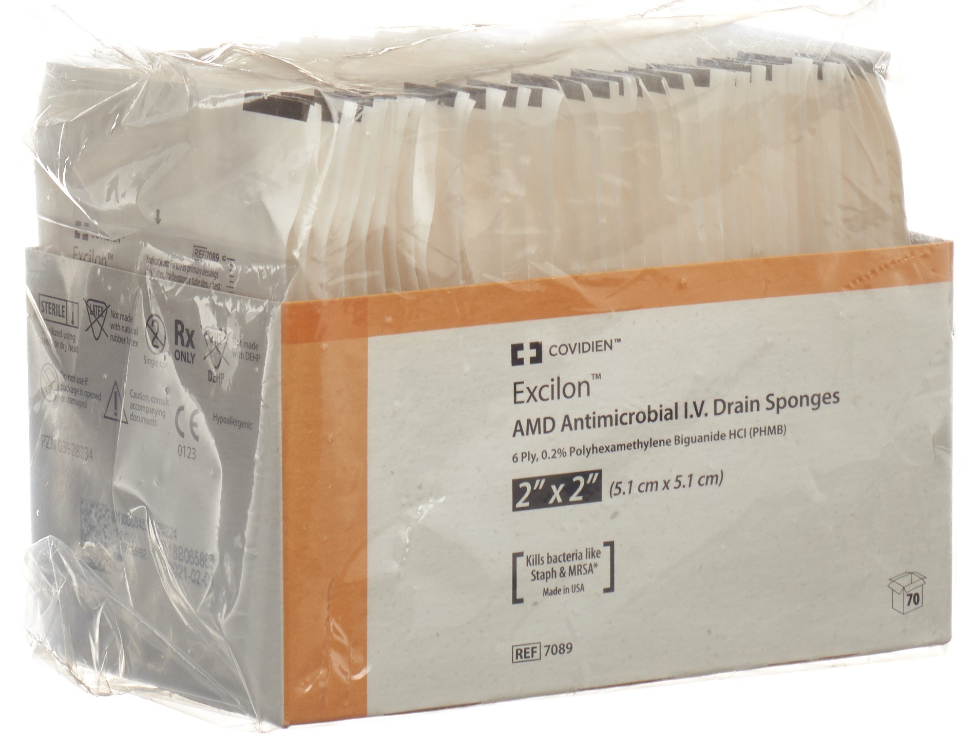 Excilon AMD Schlitzkompressen 5.1x5.1cm steril