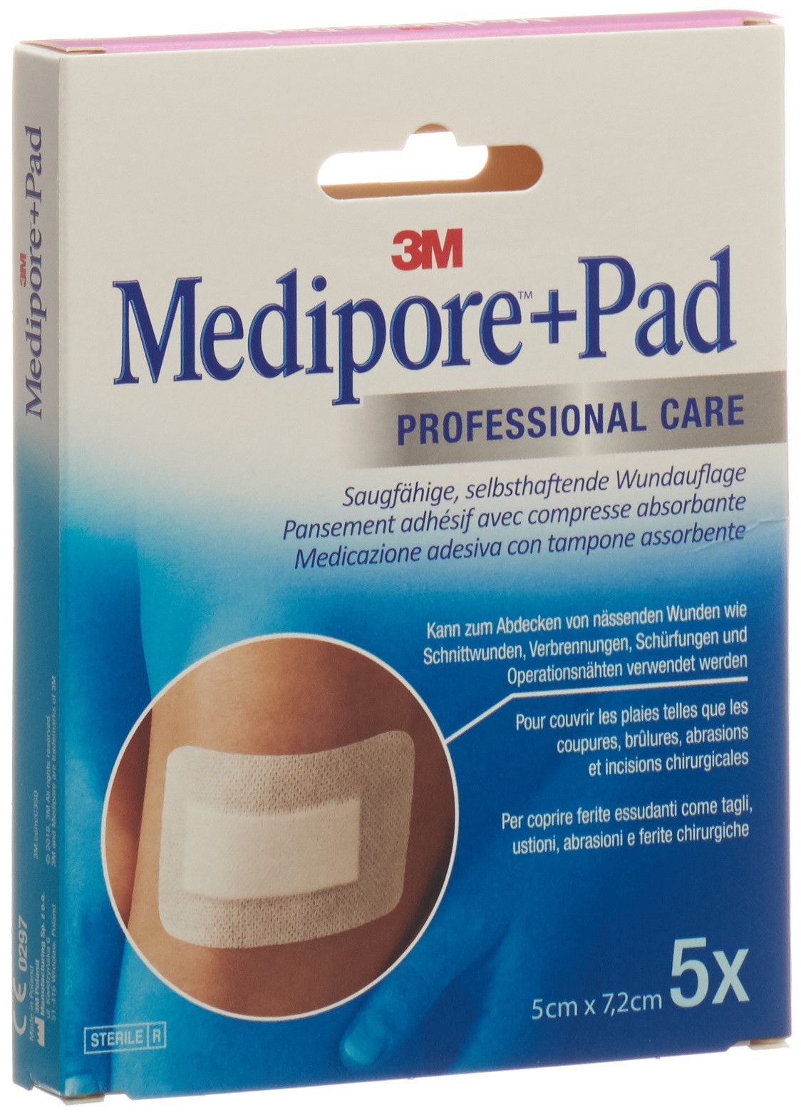 3M Medipore 5x7.2cm Wundkissen 2.5x3.8cm