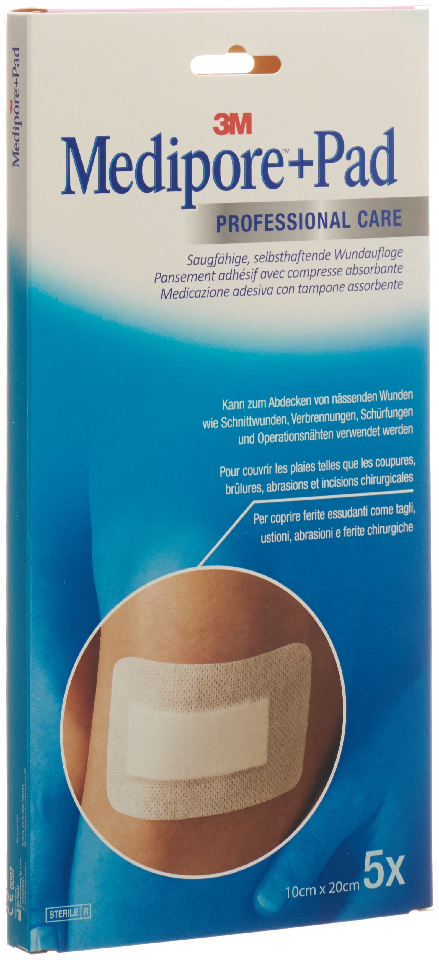 3M Medipore 10x20cm Wundkissen 5x15.5cm