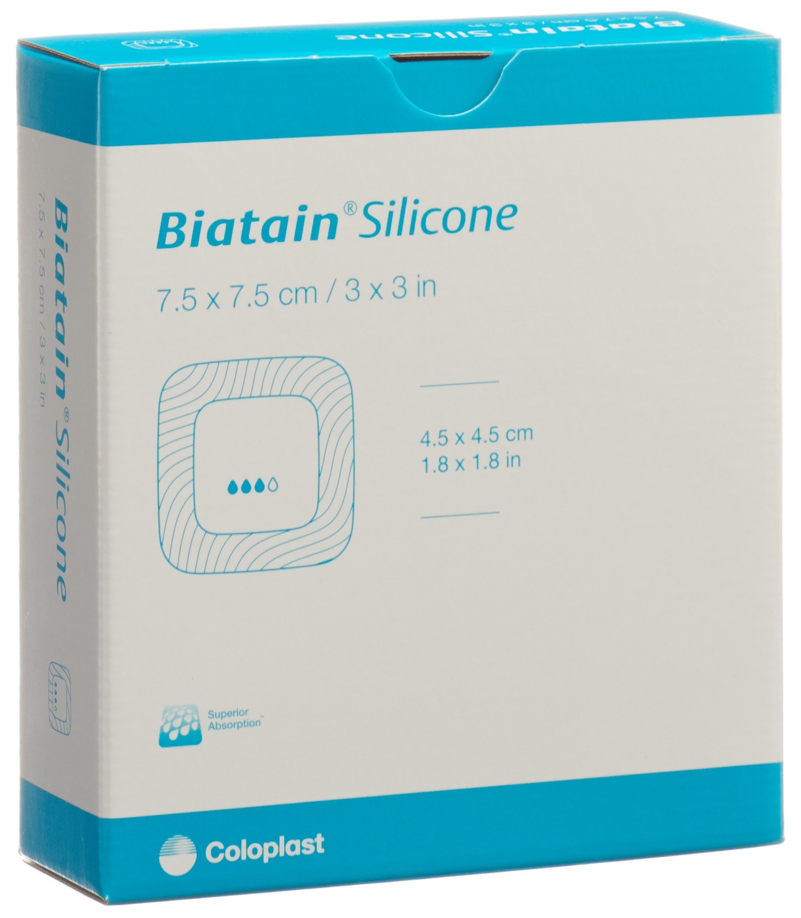 Biatain Silicone Schaumverband 7.5x7.5cm selbsthaftend