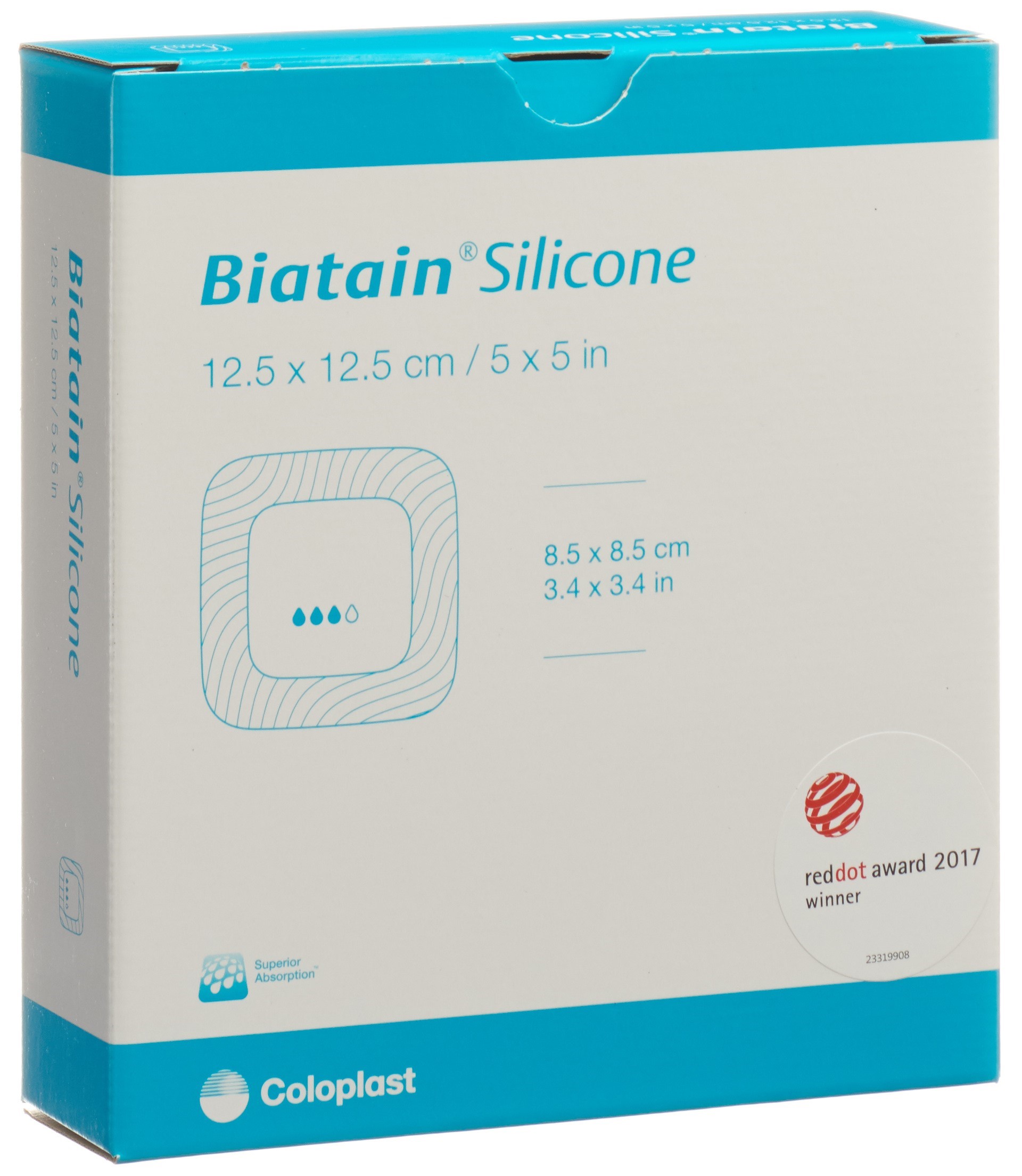 Biatain Silicone Schaumverband 12.5x12.5cm selbsthaftend