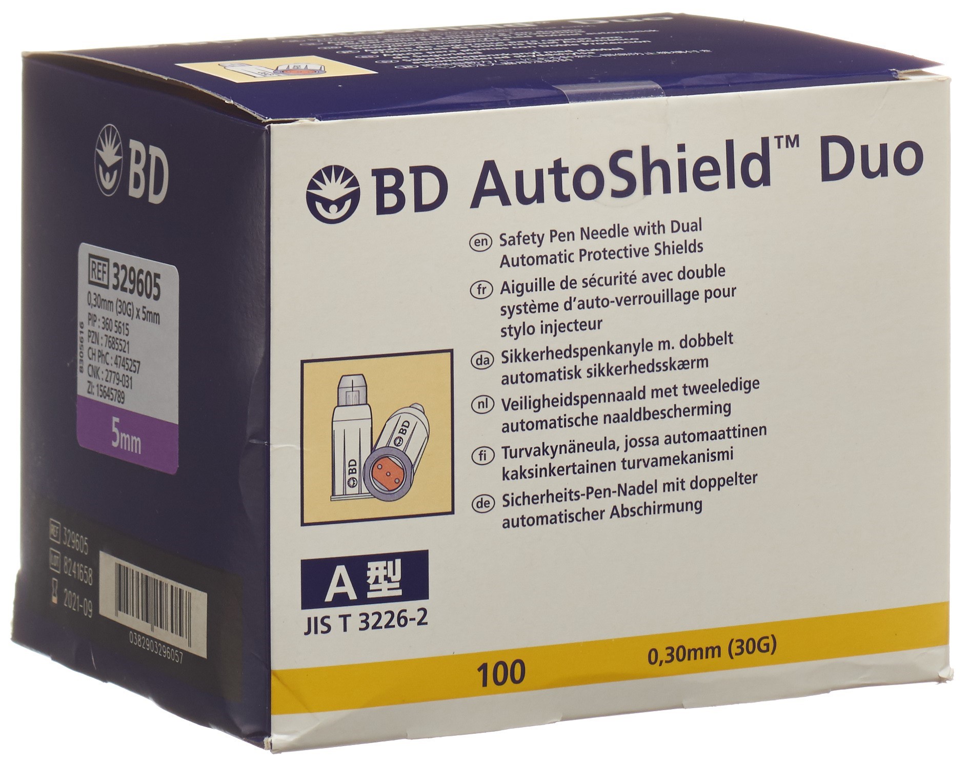 BD Autoshield Sicherheitspennadel 5 mm