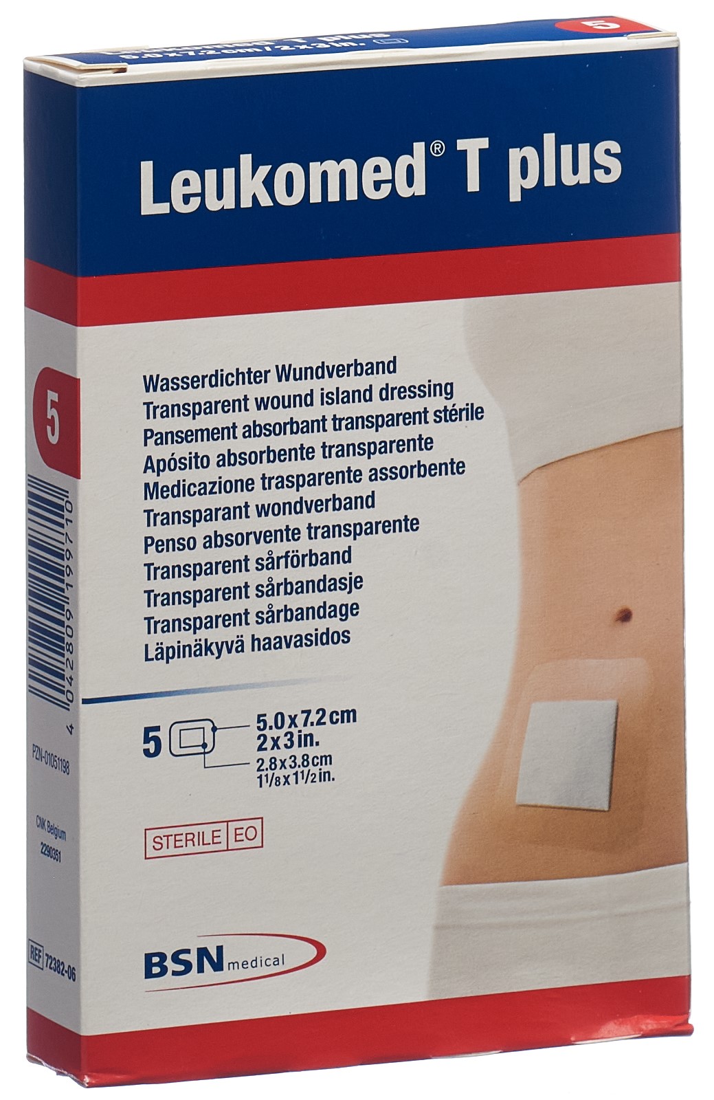 Leukomed T plus ransparener Wundverband 7.2x5cm mi Wundauflage