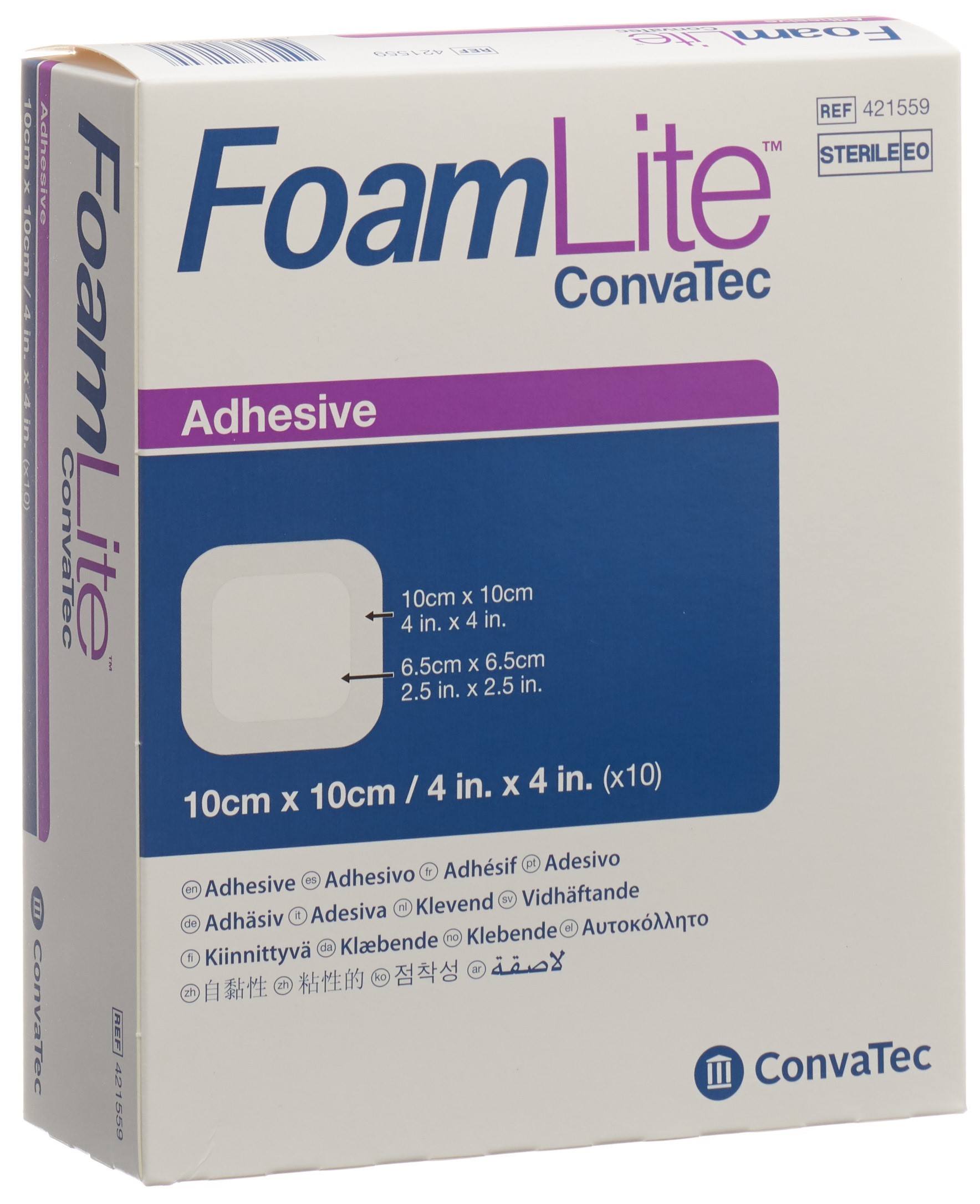 Foam Lite Convatec Silikon-Schaumverband 10x10cm