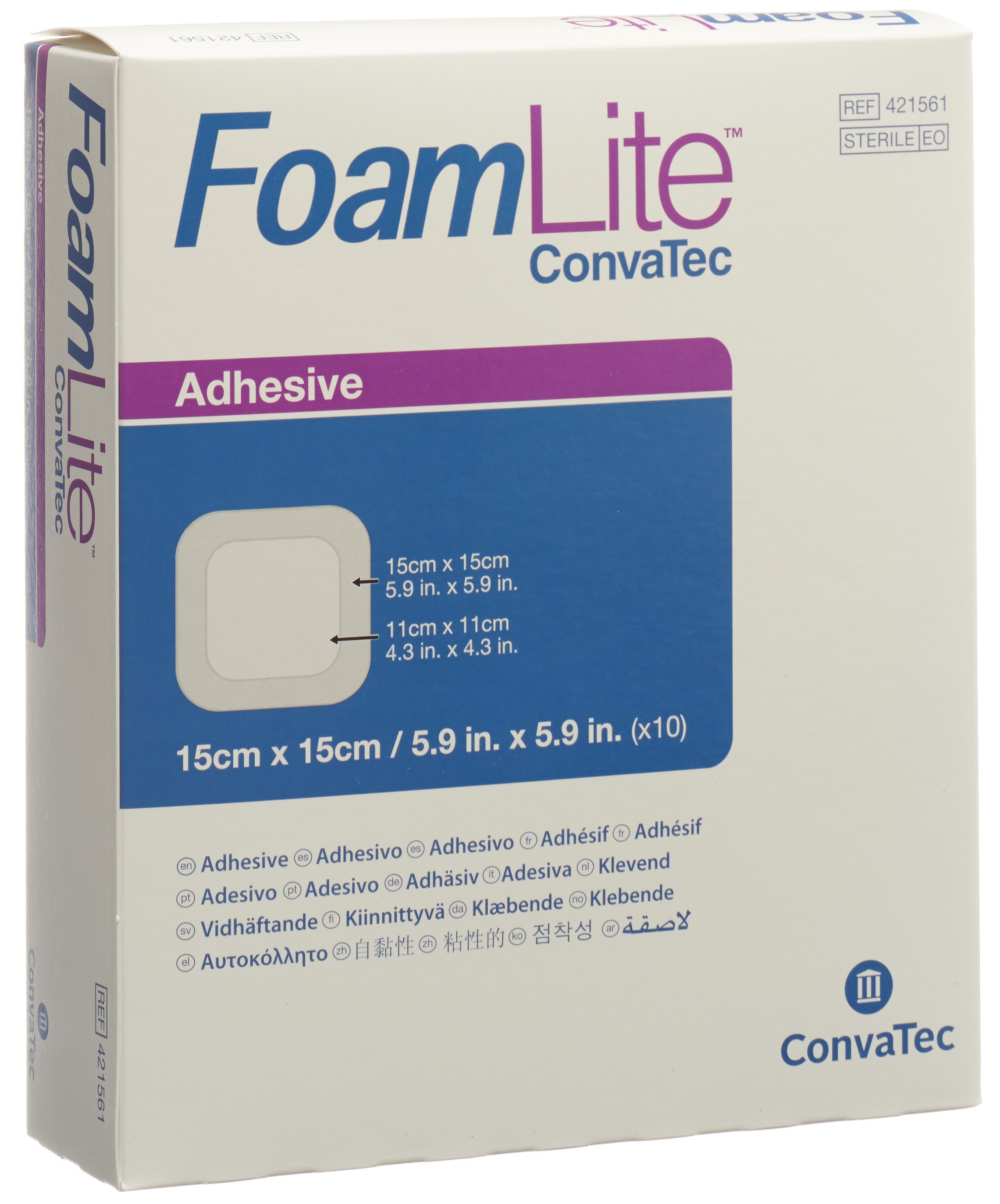 Foam Lite Convatec Silikon-Schaumverband 15x15cm