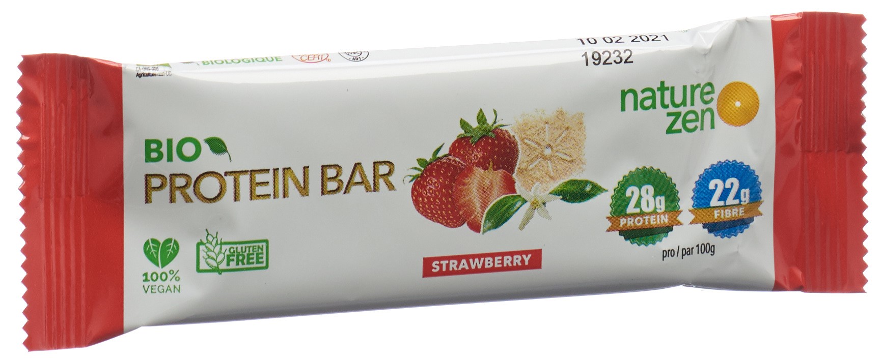 nature zen Proteinriegel biologisch Erdbeere