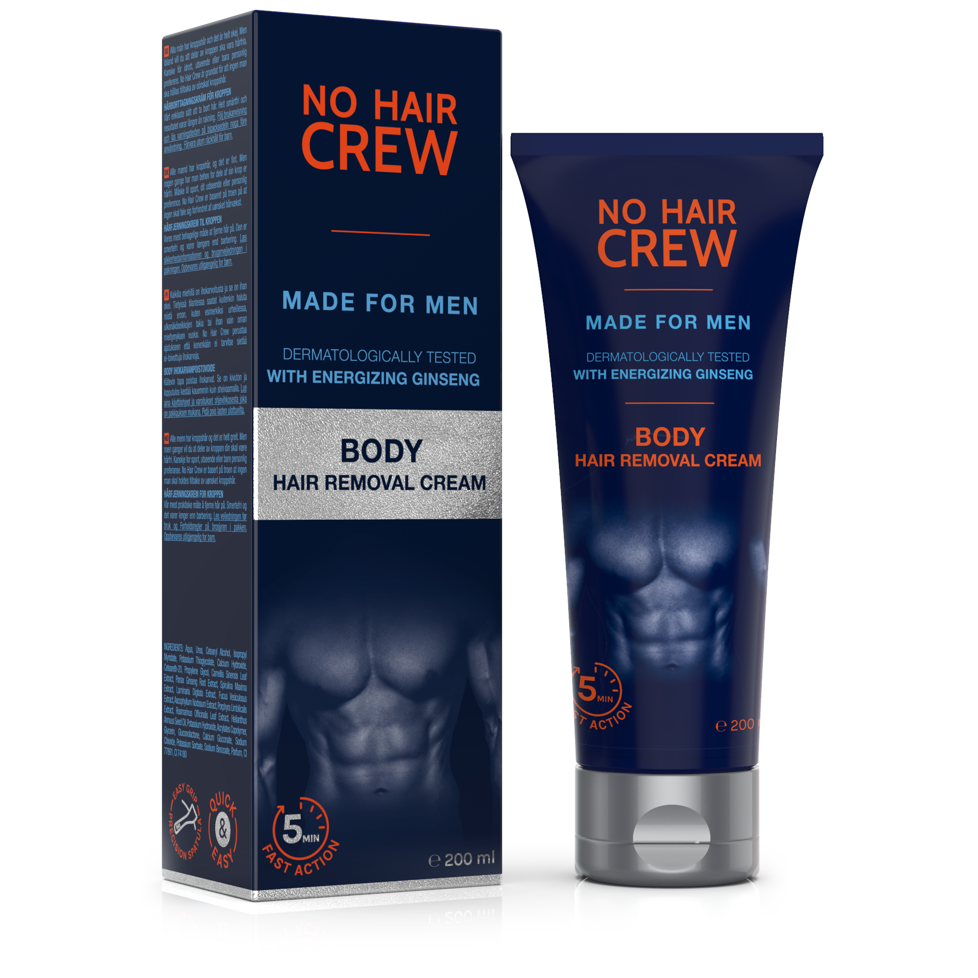 NO HAIR CREW Körper-Enthaarungscreme für Männer