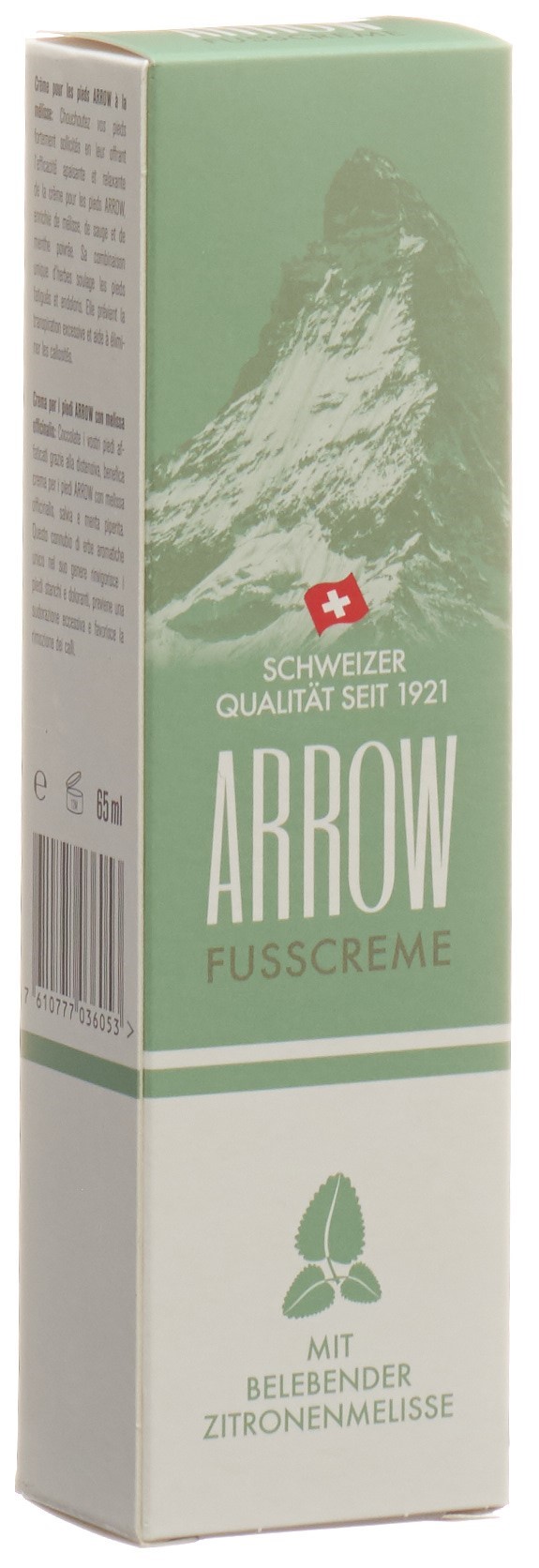 ARROW Fusscreme mit belebender Zitronenmelisse