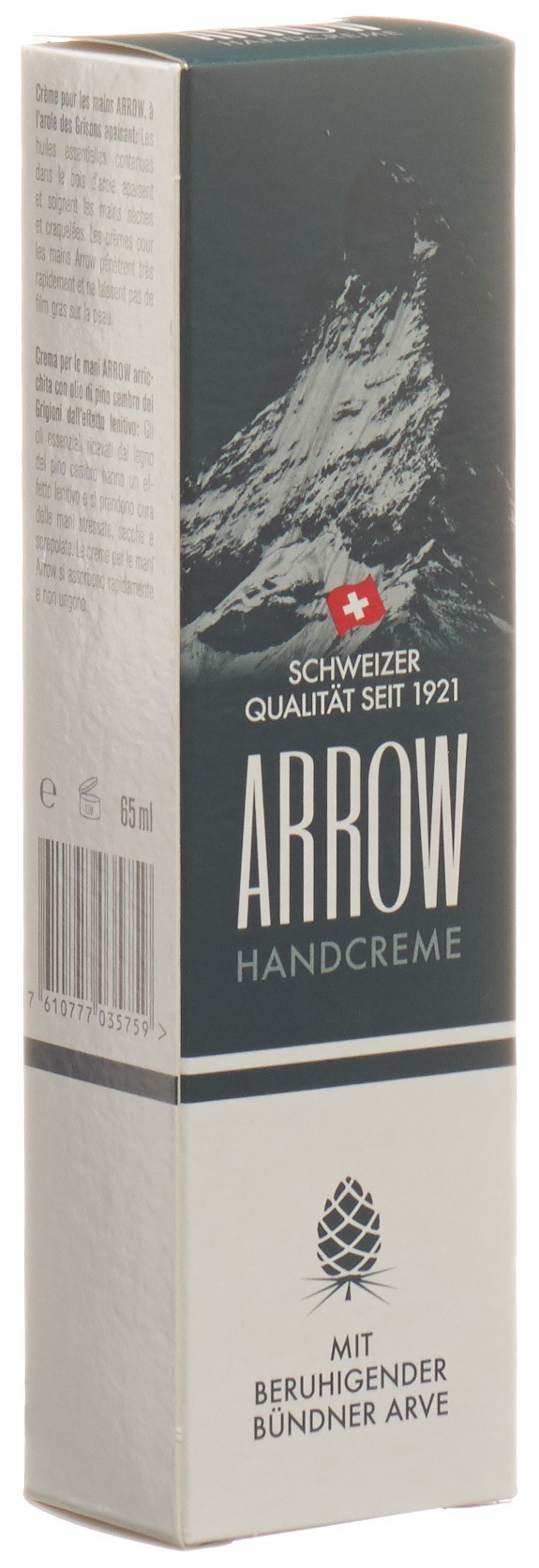 ARROW Handcreme mit beruhigender Bündner Arve