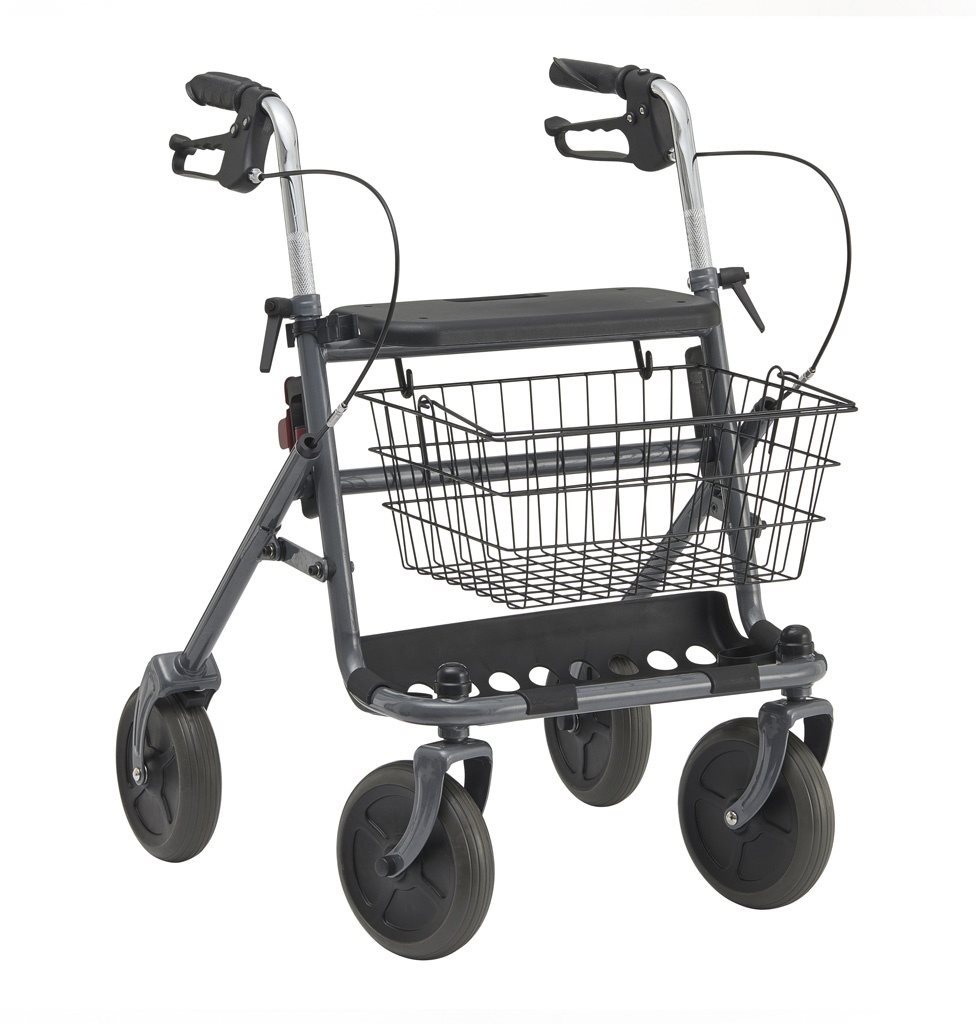 Dietz Rollator Fakto+ 8.3kg grau Sitzhöhe 60cm max. 130kg