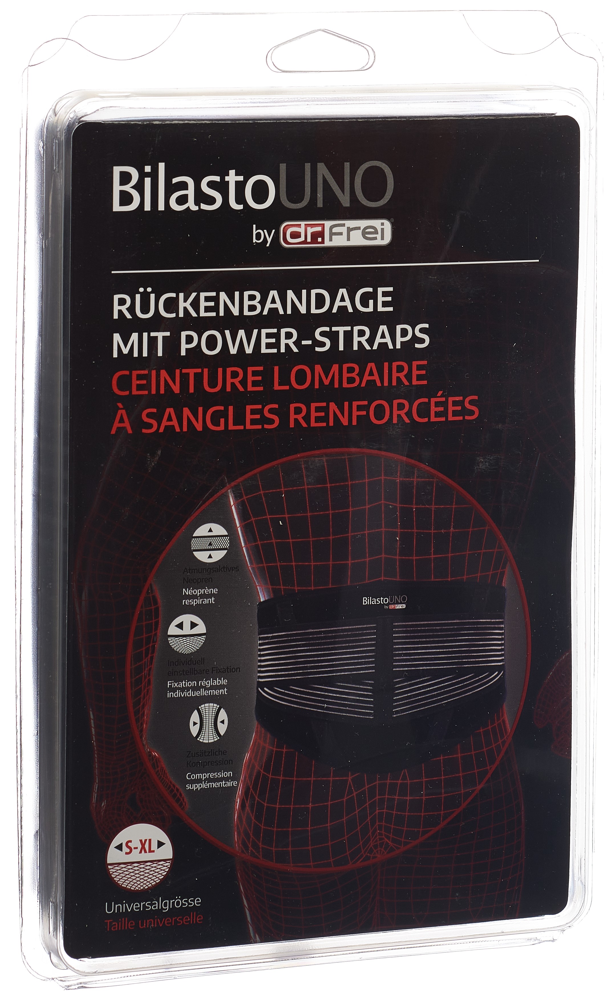 Bilasto Uno Rückenbandage S-XL mit Power Straps